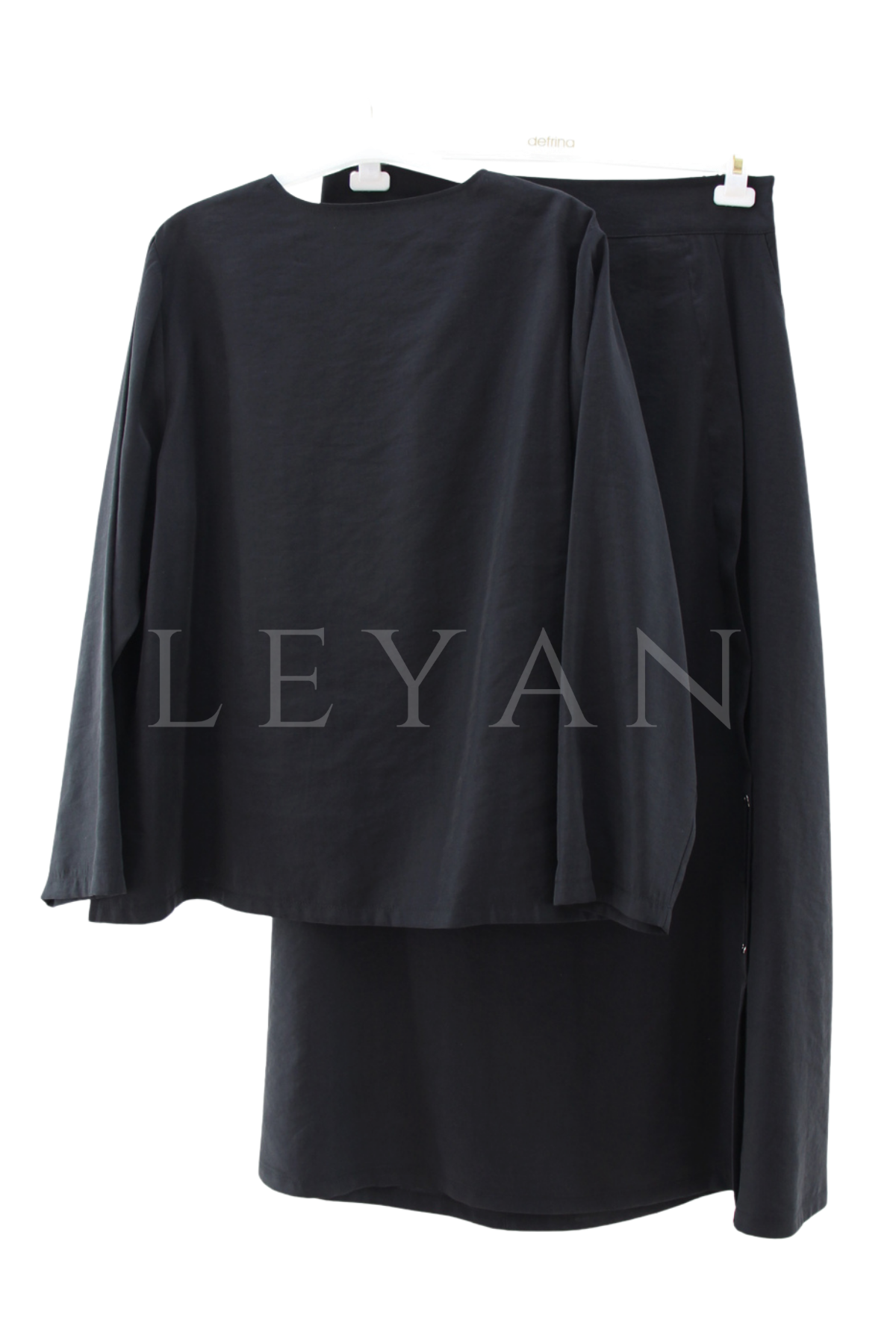 Defrina Fermuarlı Takım- LYN04549 Siyah