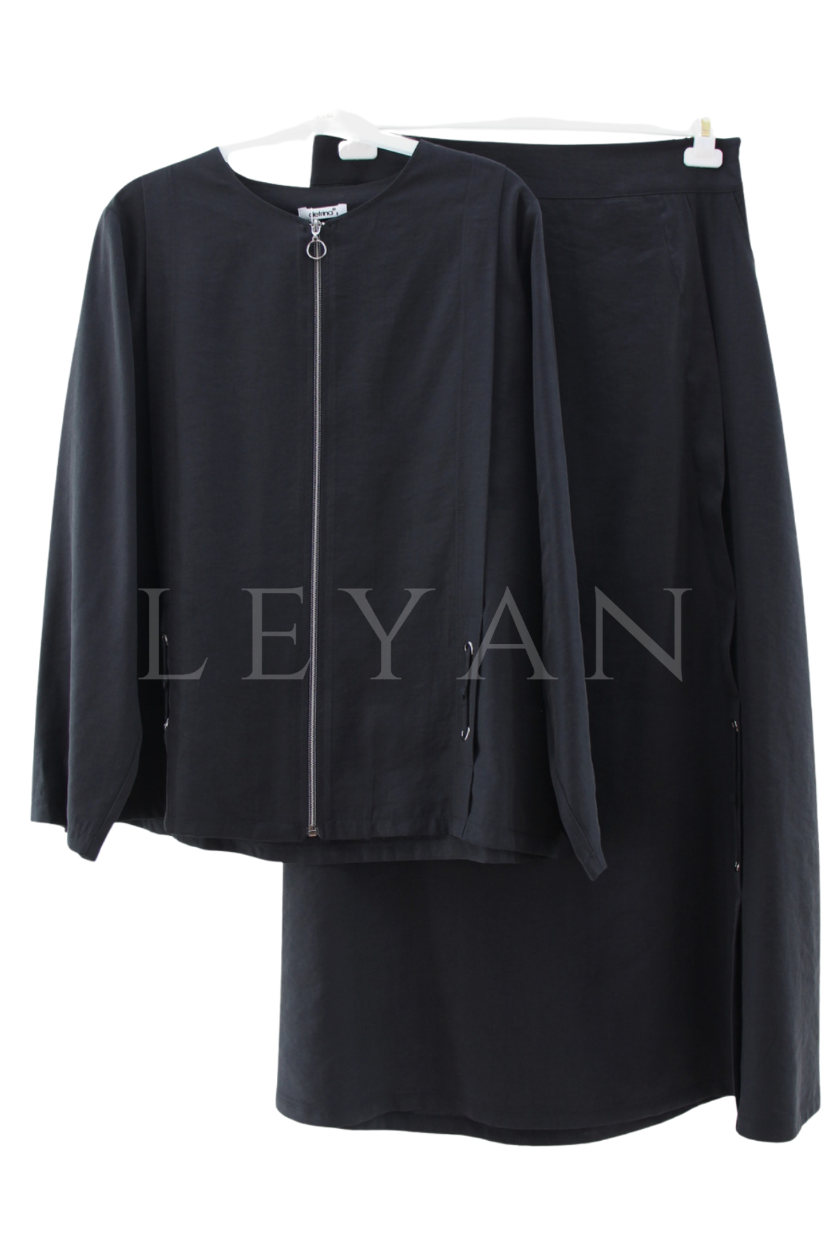 Defrina Fermuarlı Takım- LYN04549 Siyah