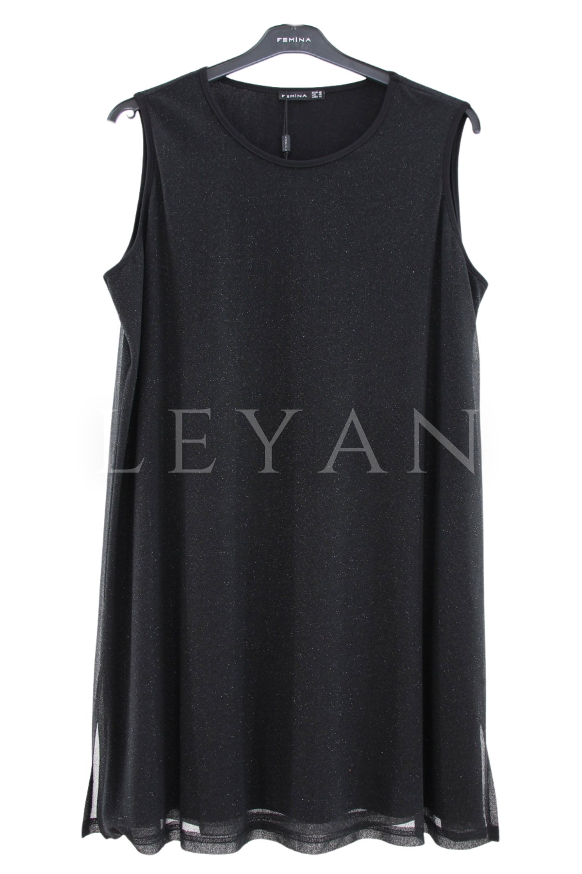 Femina Simli Tüllü İçlik- LYN04555 Siyah