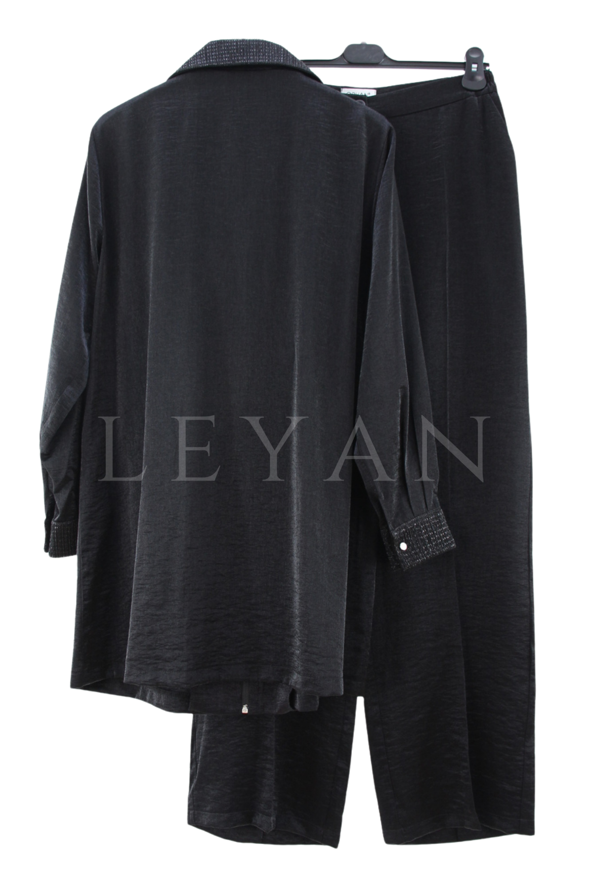 Orhan Store Pantolonlu Takım- LYN04556 Siyah