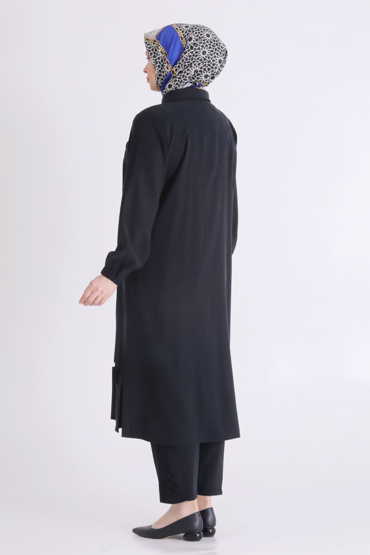 Behrem Lase Detaylı Takım-LYN04570 Siyah