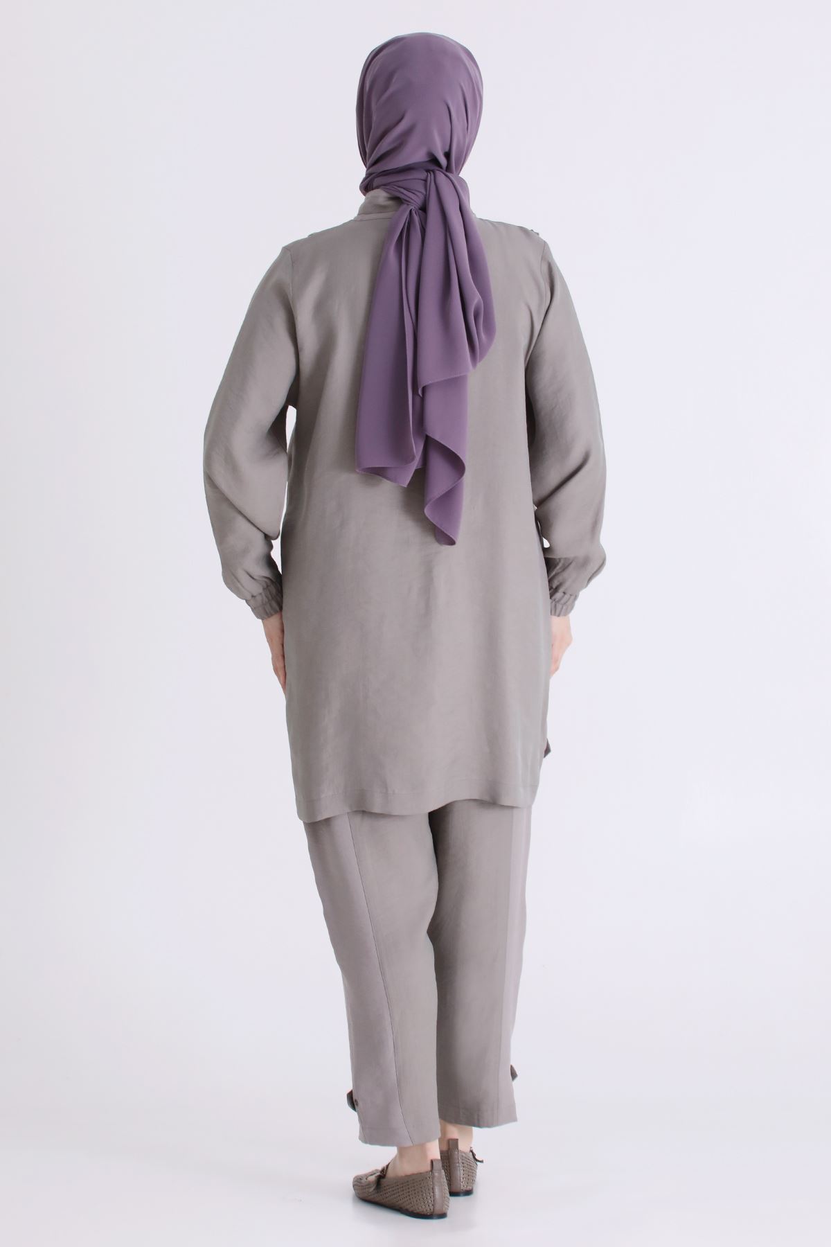 Behrem İşlemeli Takım- LYN04573 Küf Yeşili