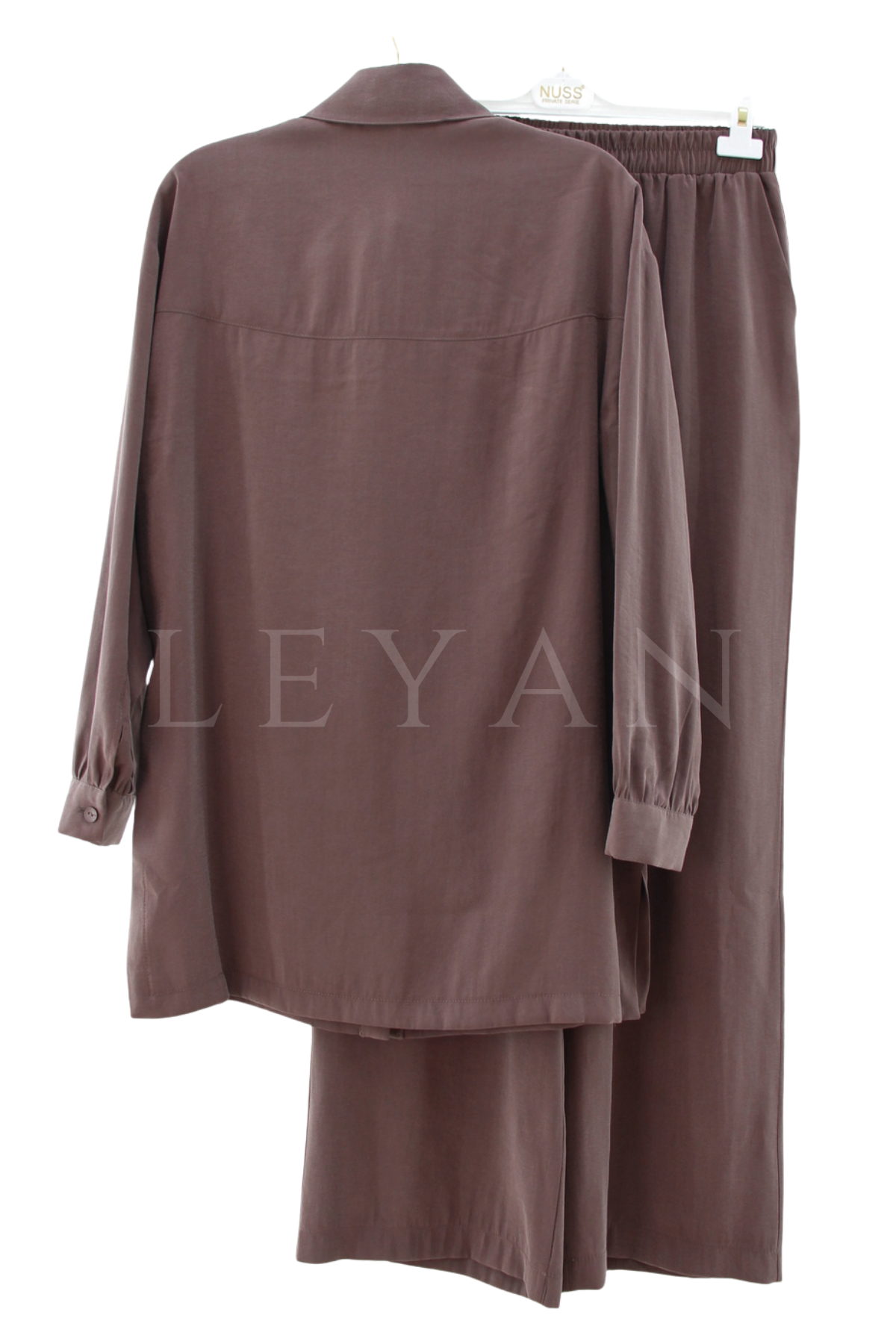 Nuss Taşlı Takım- LYN04583 Kahve