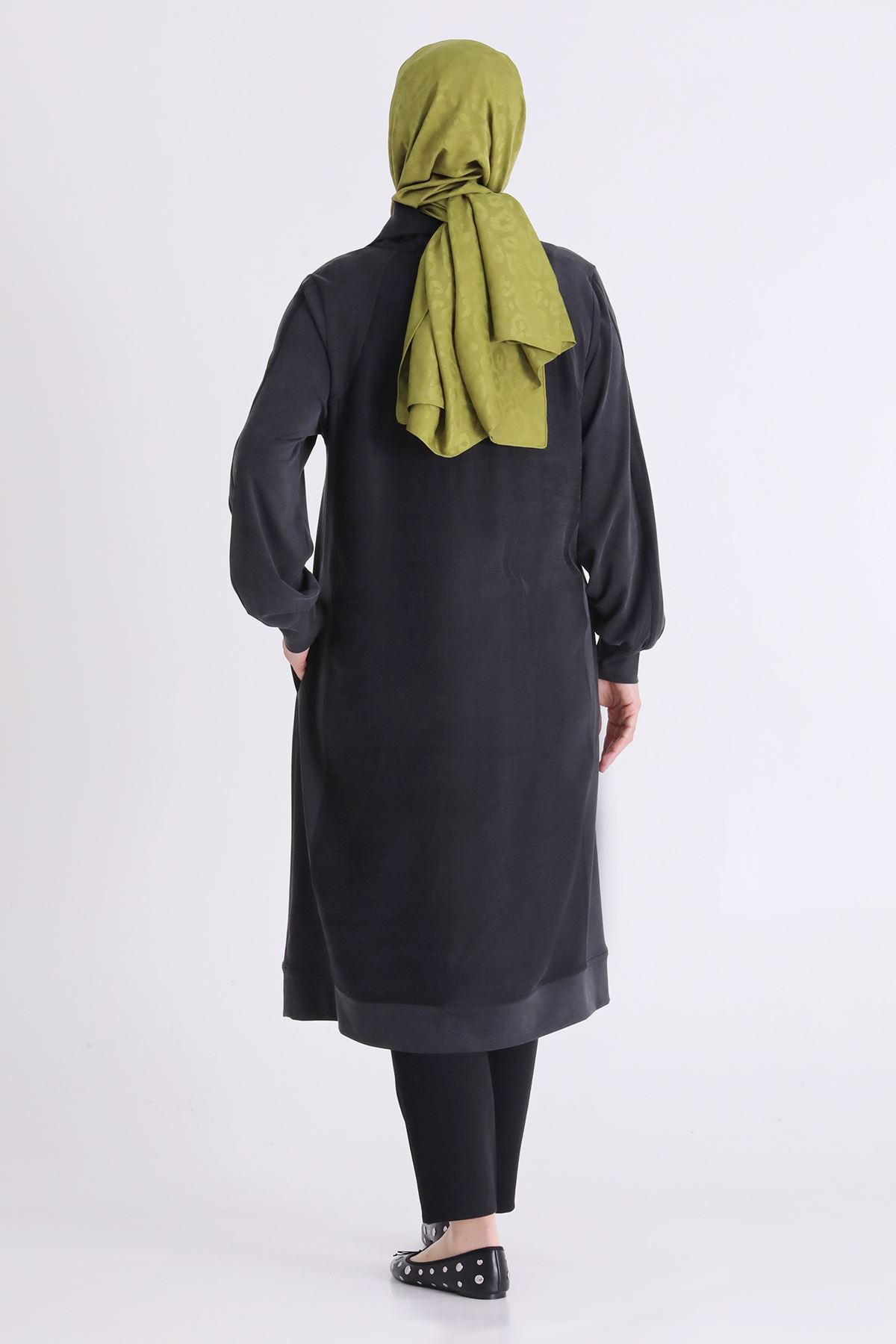 Behrem İşleme Detaylı Tunik- LYN04587 Siyah