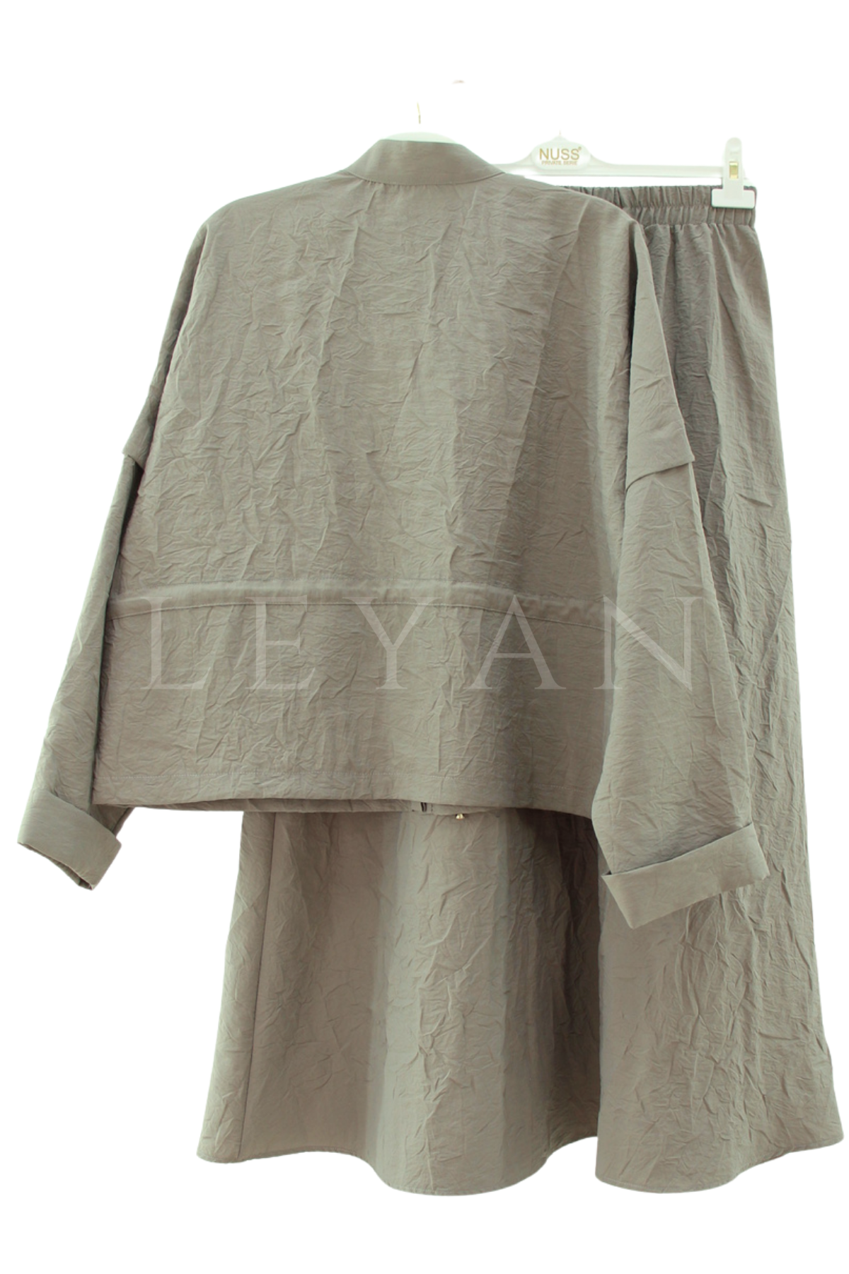 Nuss Beli Büzgülü Etekli Takım- LYN04595 Haki