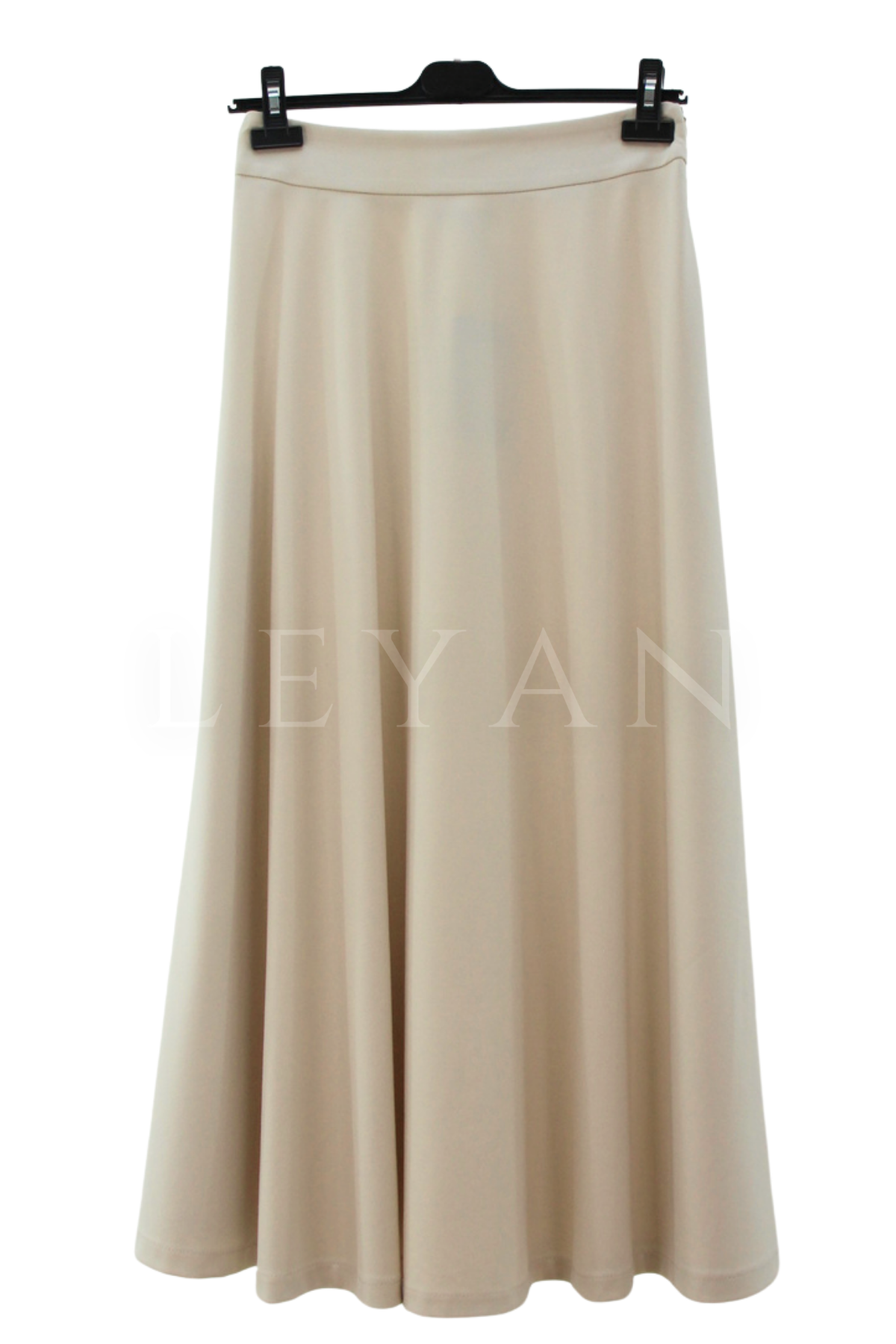 Sentez Rozie Yanı Fermuarlı Kloş Etek- LYN04596 Taş