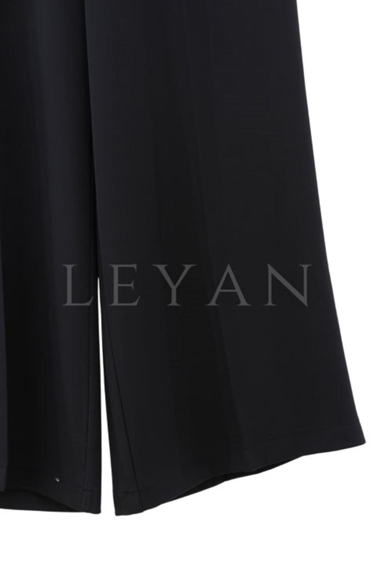 Sentez Geniş Paça Pantolon- LYN03751 Siyah