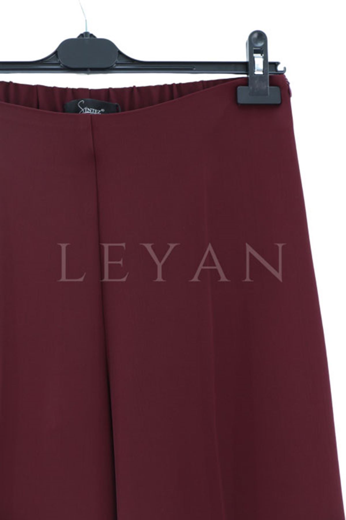 Sentez Geniş Paça Pantolon- LYN03751 Bordo
