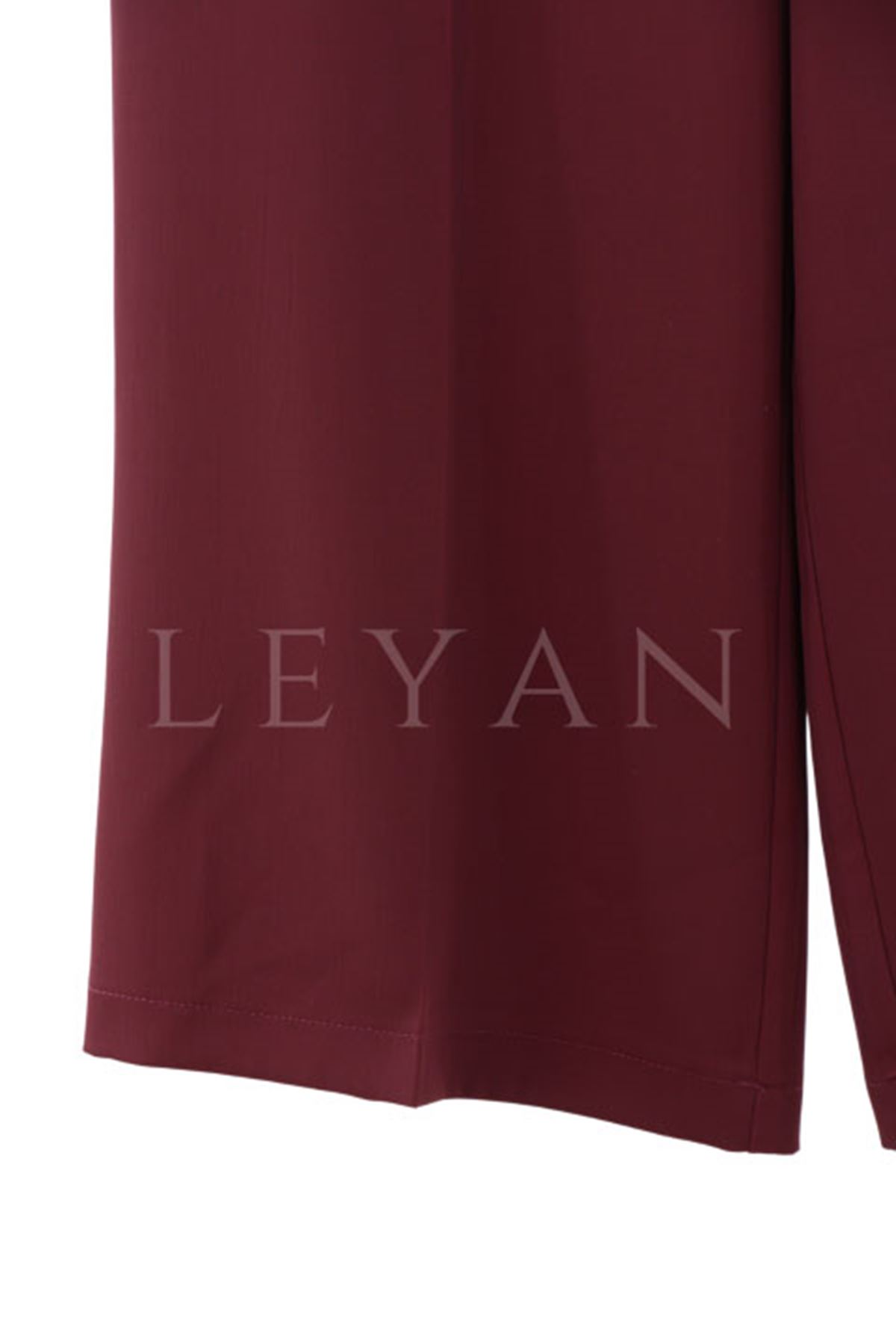 Sentez Geniş Paça Pantolon- LYN03751 Bordo