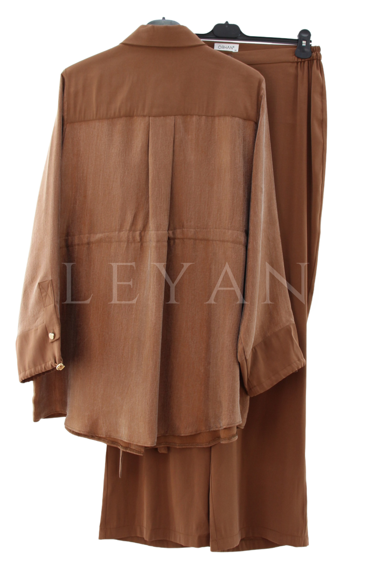 Orhan Store Cebi Taşlı Takım- LYN04606 Kahverengi