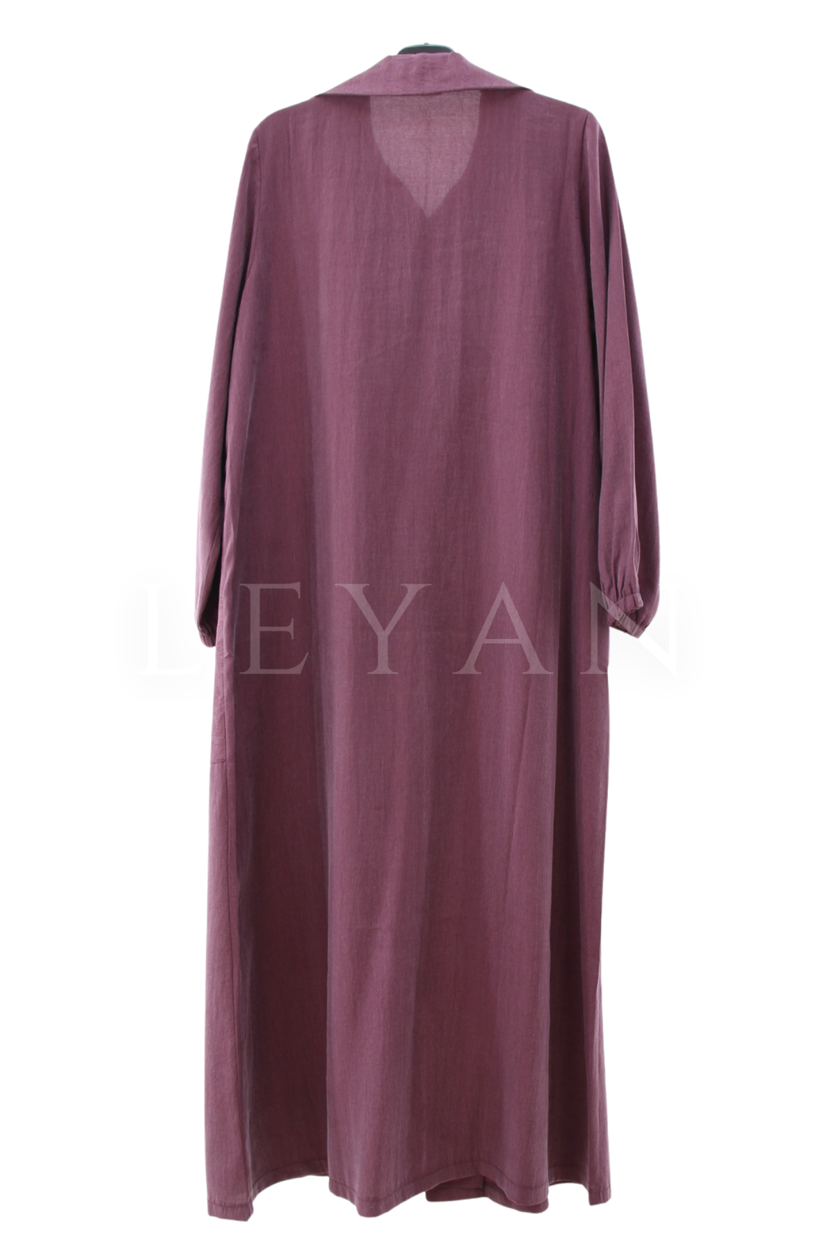 Micca Yakma Detaylı Ferace- LYN04610 Bordo