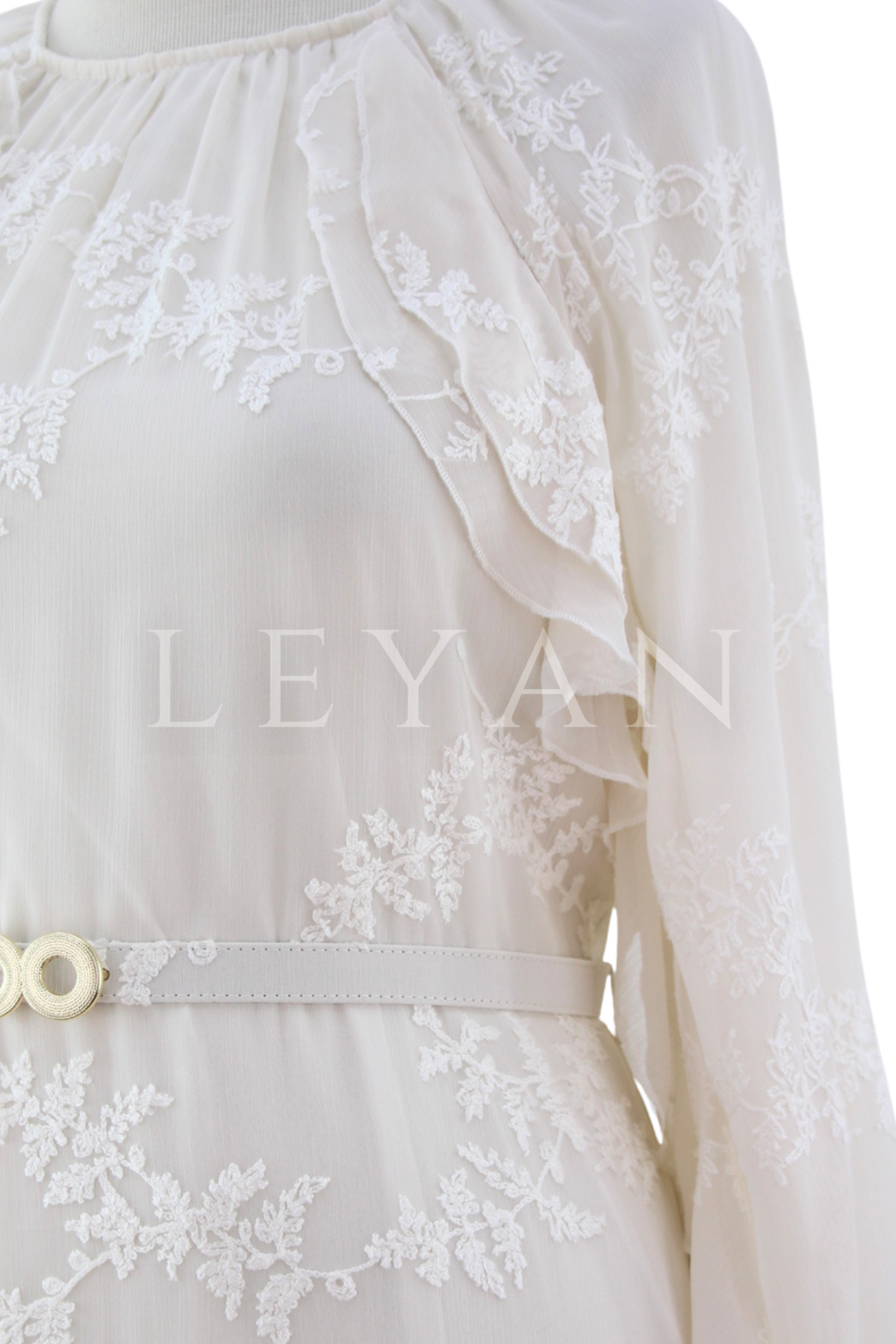 Müsemma Lili Elbise-LYN04628 Ekru