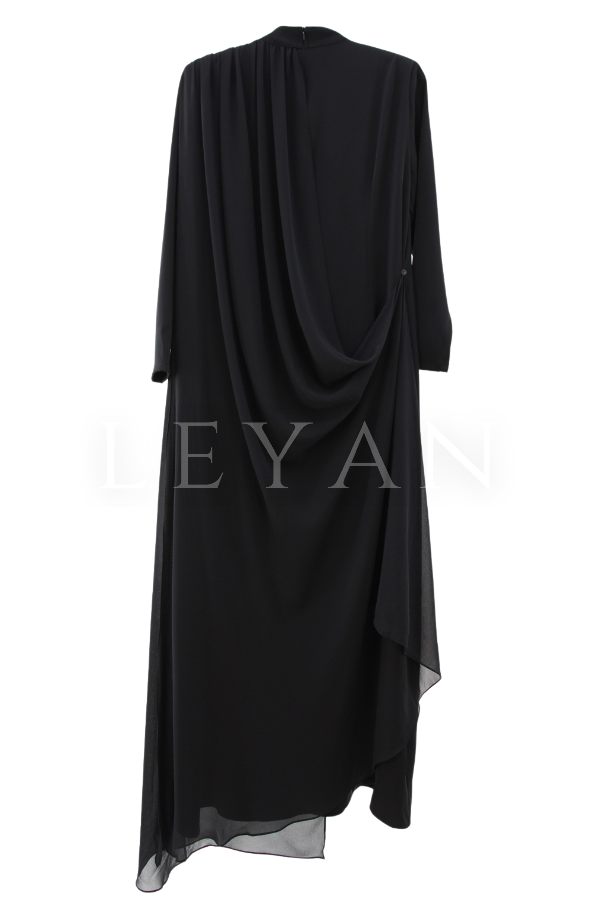 Müsemma Krizantem Abiye-LYN04629 Siyah