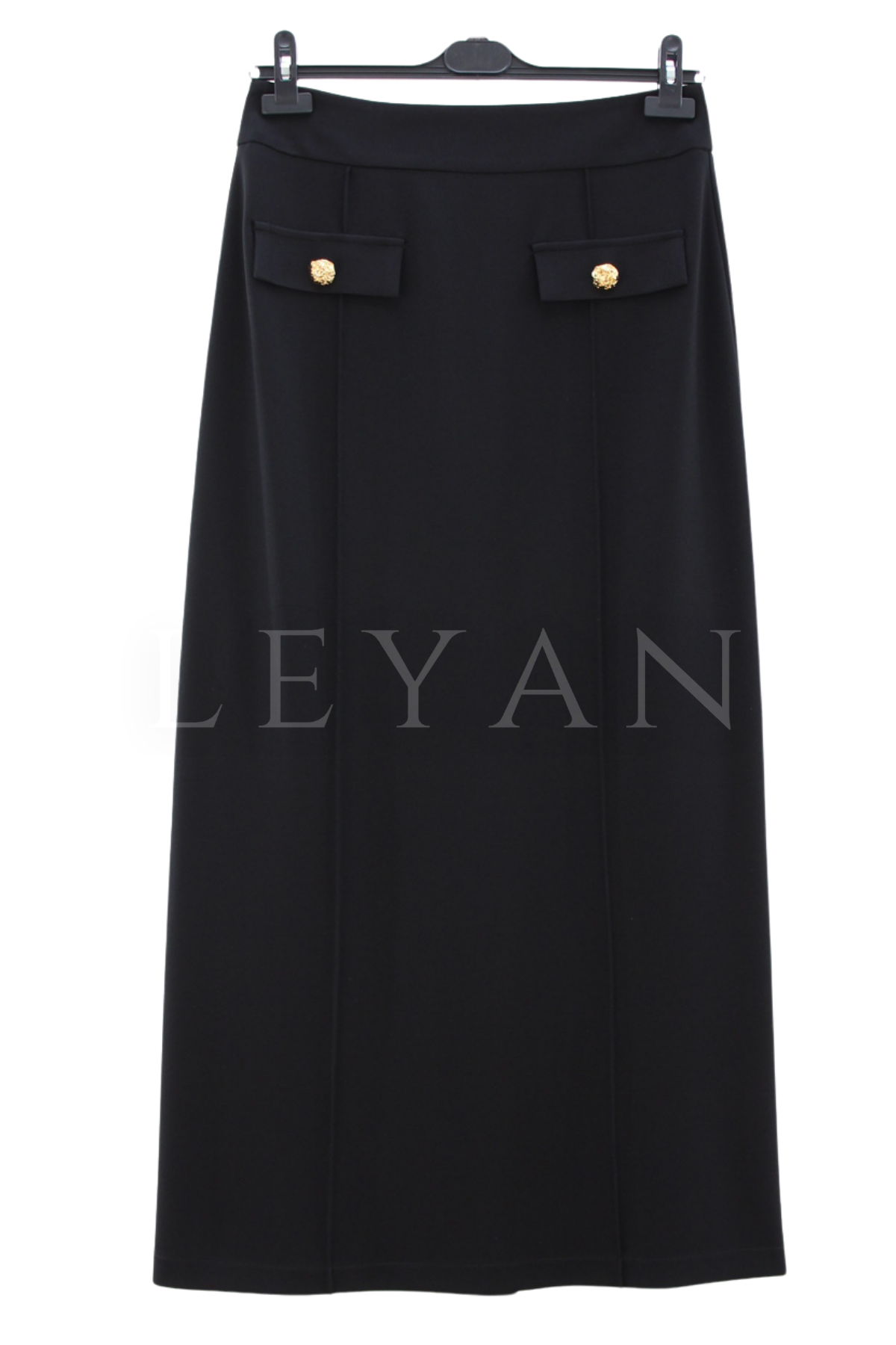 Sentez Nora Cepli Dar Etek-LYN04633 Siyah