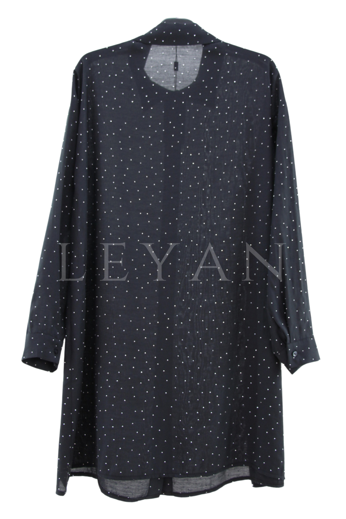 Dule Taşlı Gömlek Tunik-LYN04635 Siyah