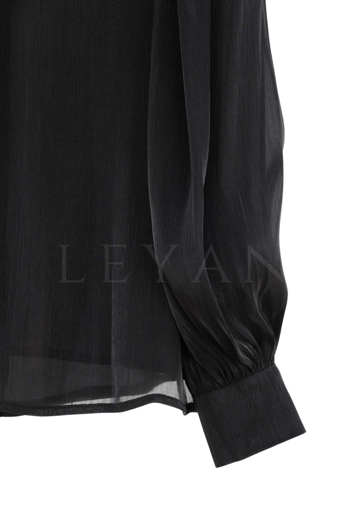 Orhan Store Yakası Taşlı Bluz- LYN04638 Siyah