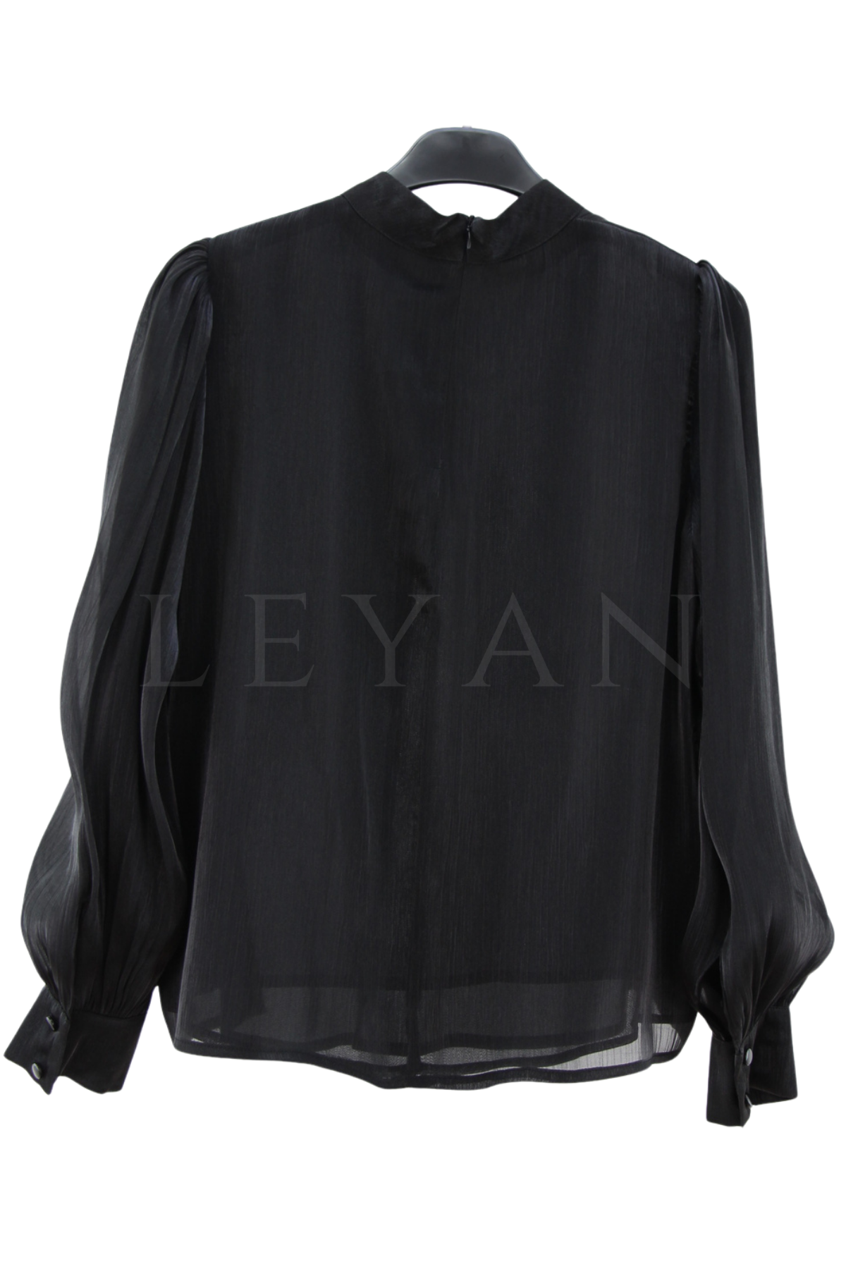 Orhan Store Yakası Taşlı Bluz- LYN04638 Siyah