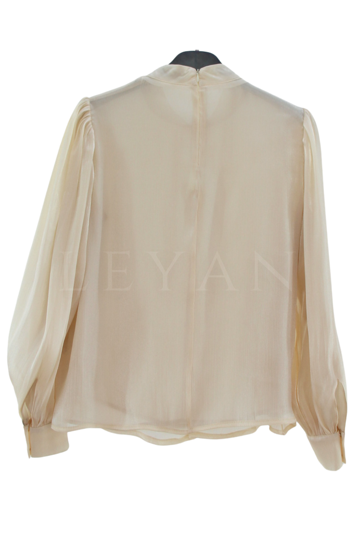Orhan Store Yakası Taşlı Bluz- LYN04638 Bej
