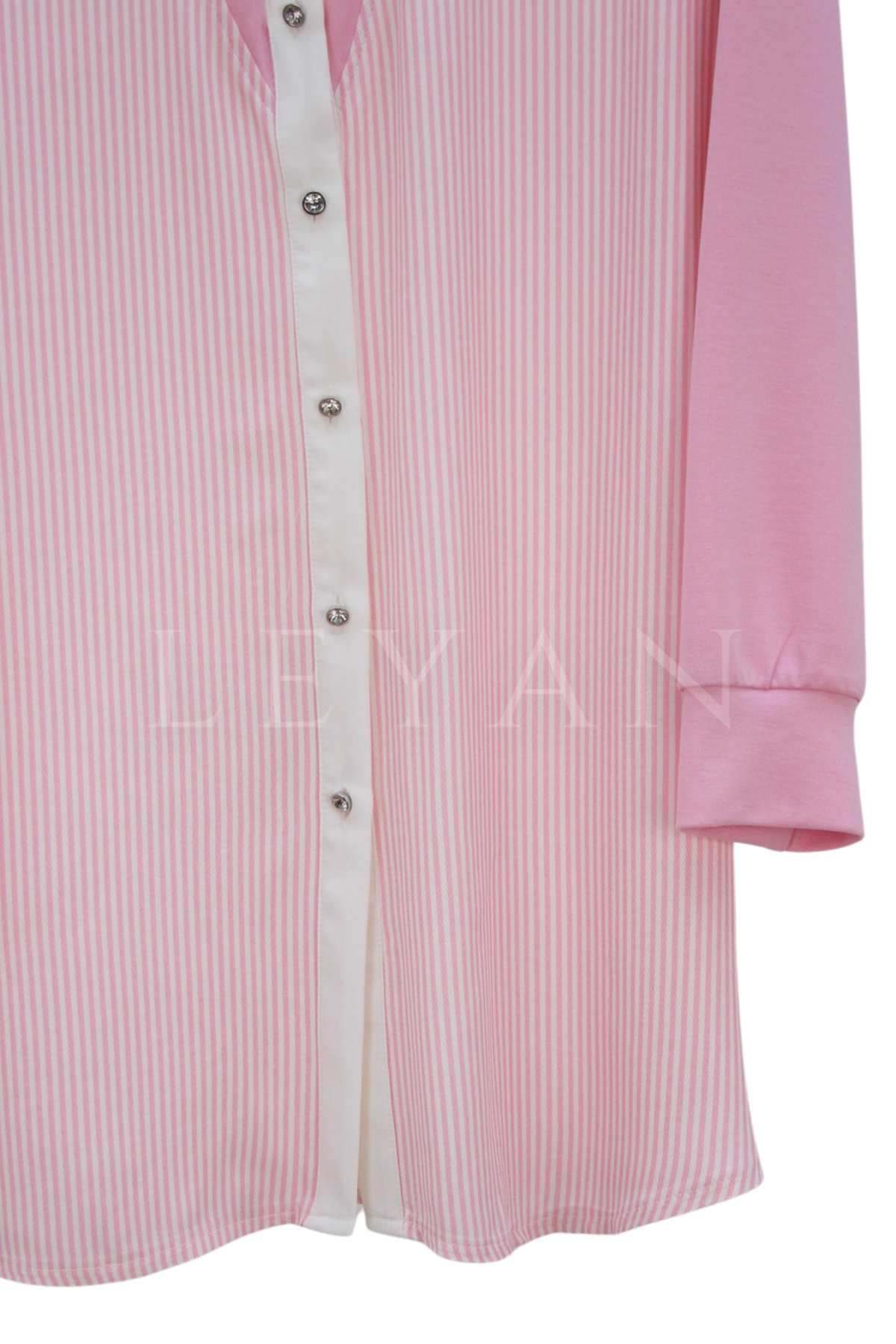 Fuat Gürşen Çizgili Tunik- LYN04639 Pembe