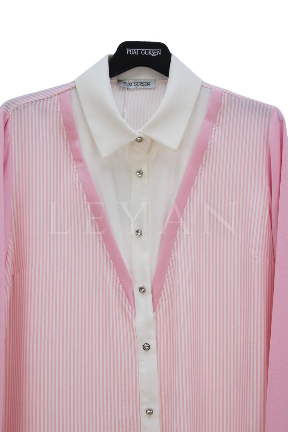 Fuat Gürşen Çizgili Tunik- LYN04639 Pembe