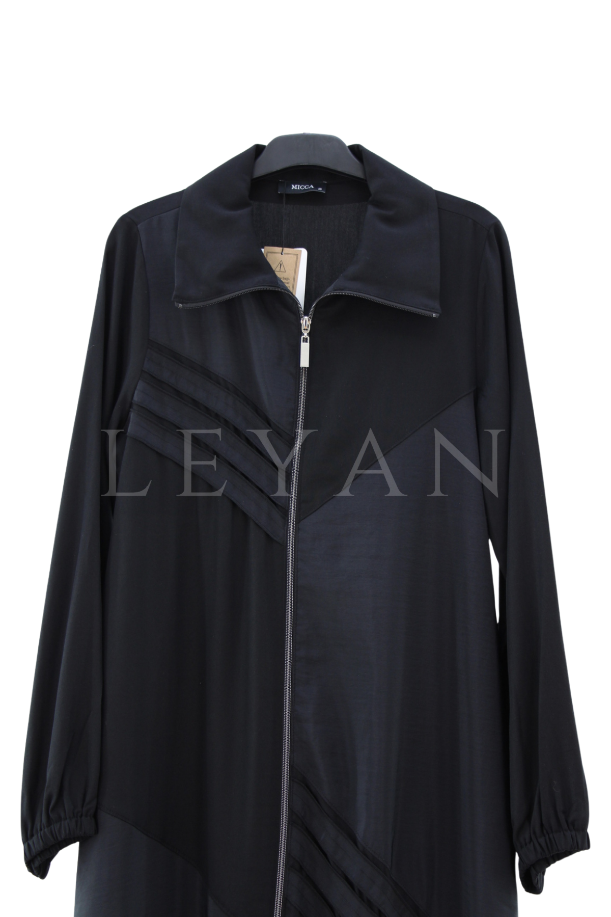 Micca Paraşüt Detaylı Ferace-LYN04644 Siyah