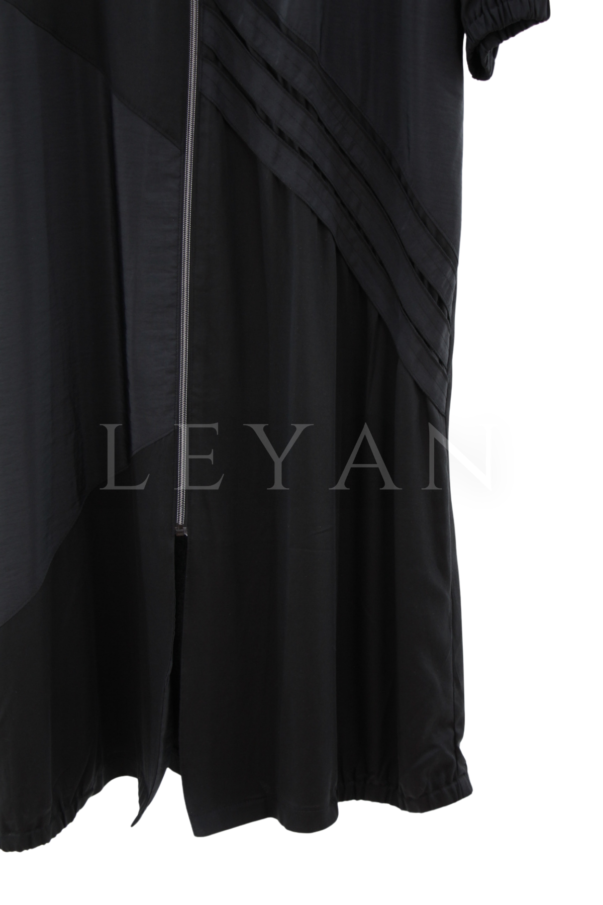 Micca Paraşüt Detaylı Ferace-LYN04644 Siyah