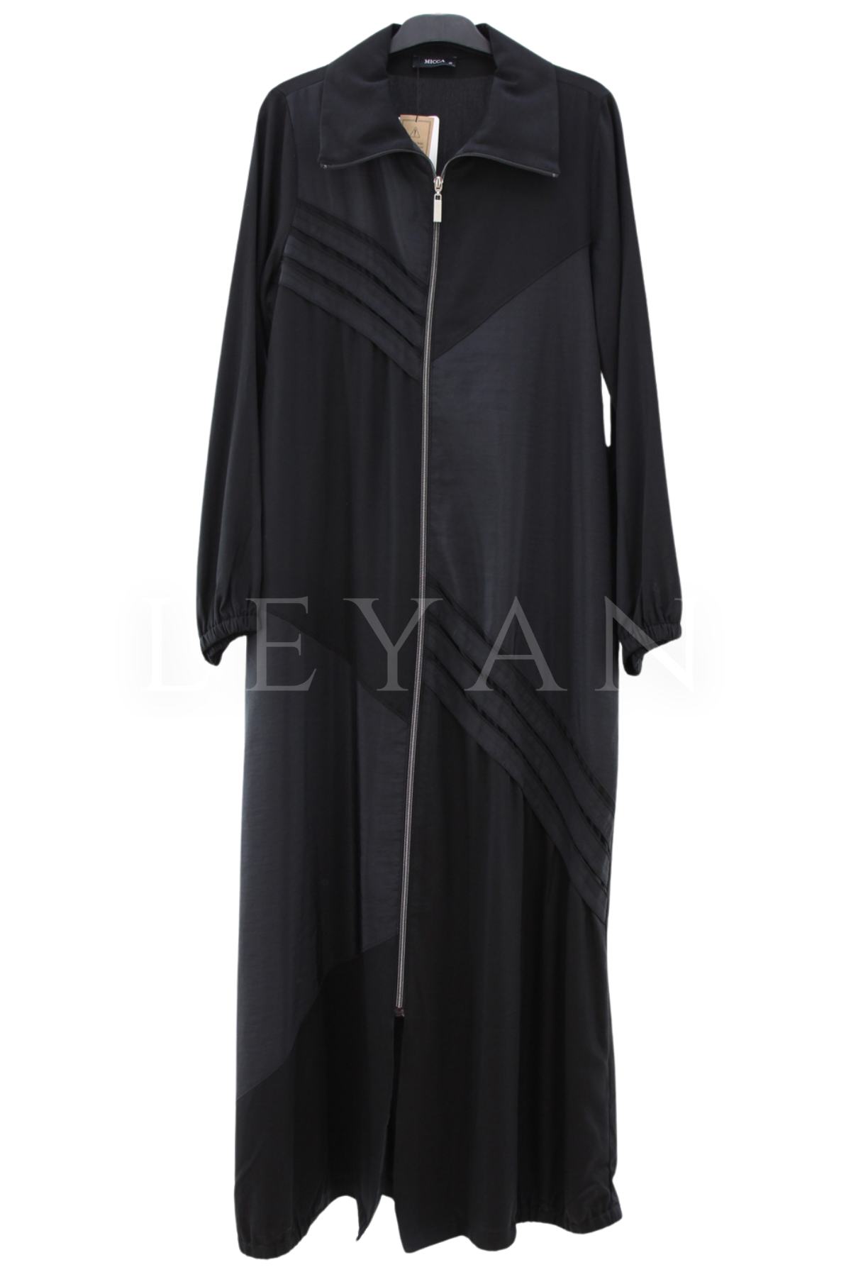 Micca Paraşüt Detaylı Ferace-LYN04644 Siyah