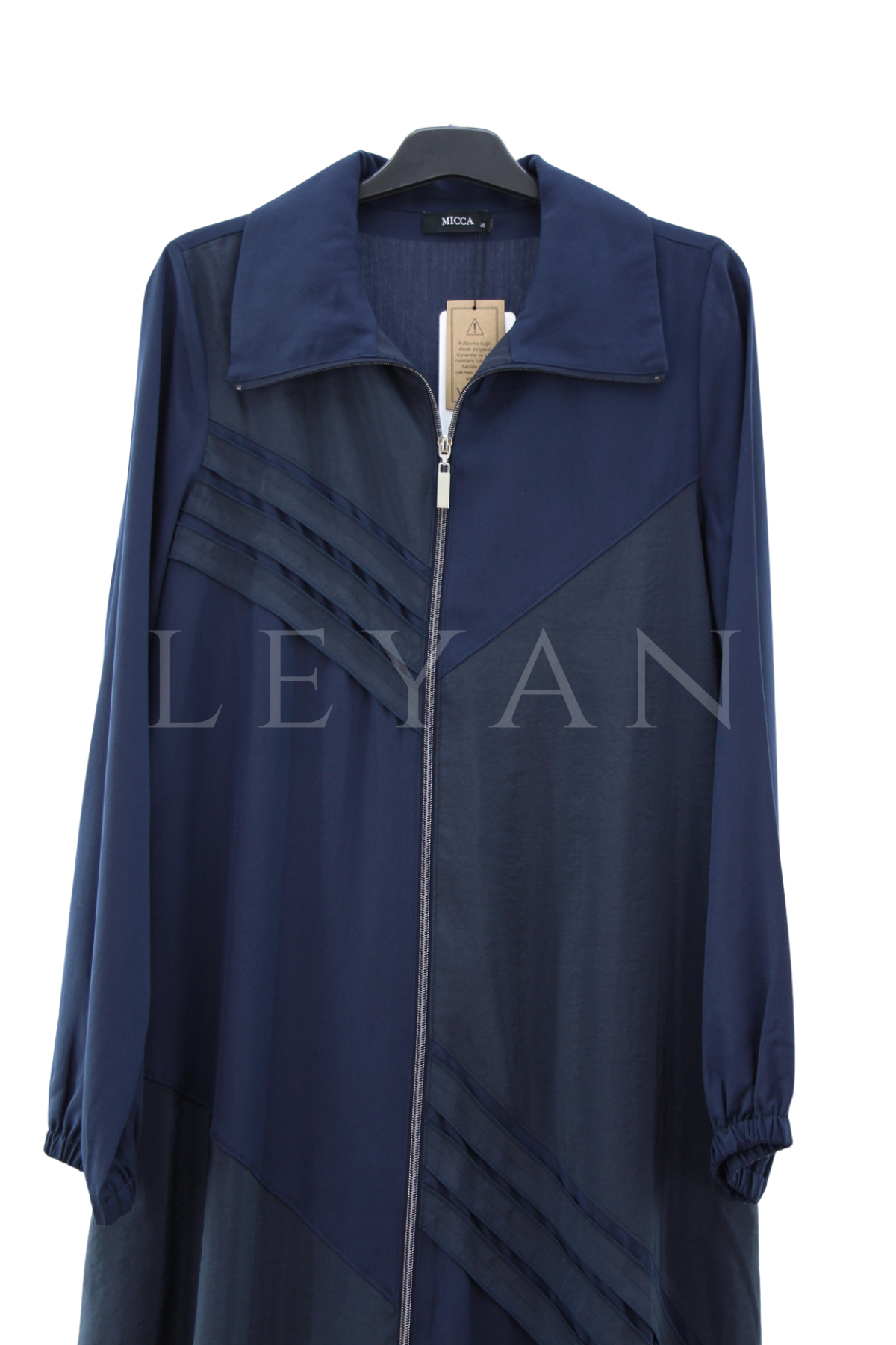 Micca Paraşüt Detaylı Ferace-LYN04644 Lacivert