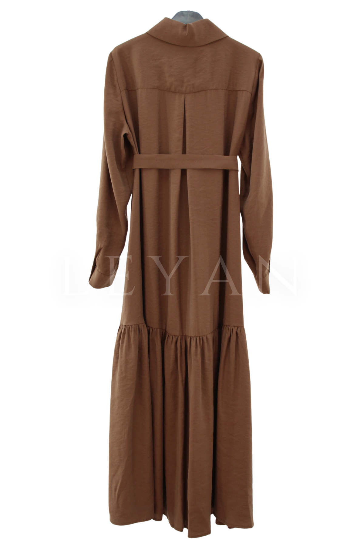 Orhan Store İşlemeli Elbise- LYN03810 Kahve
