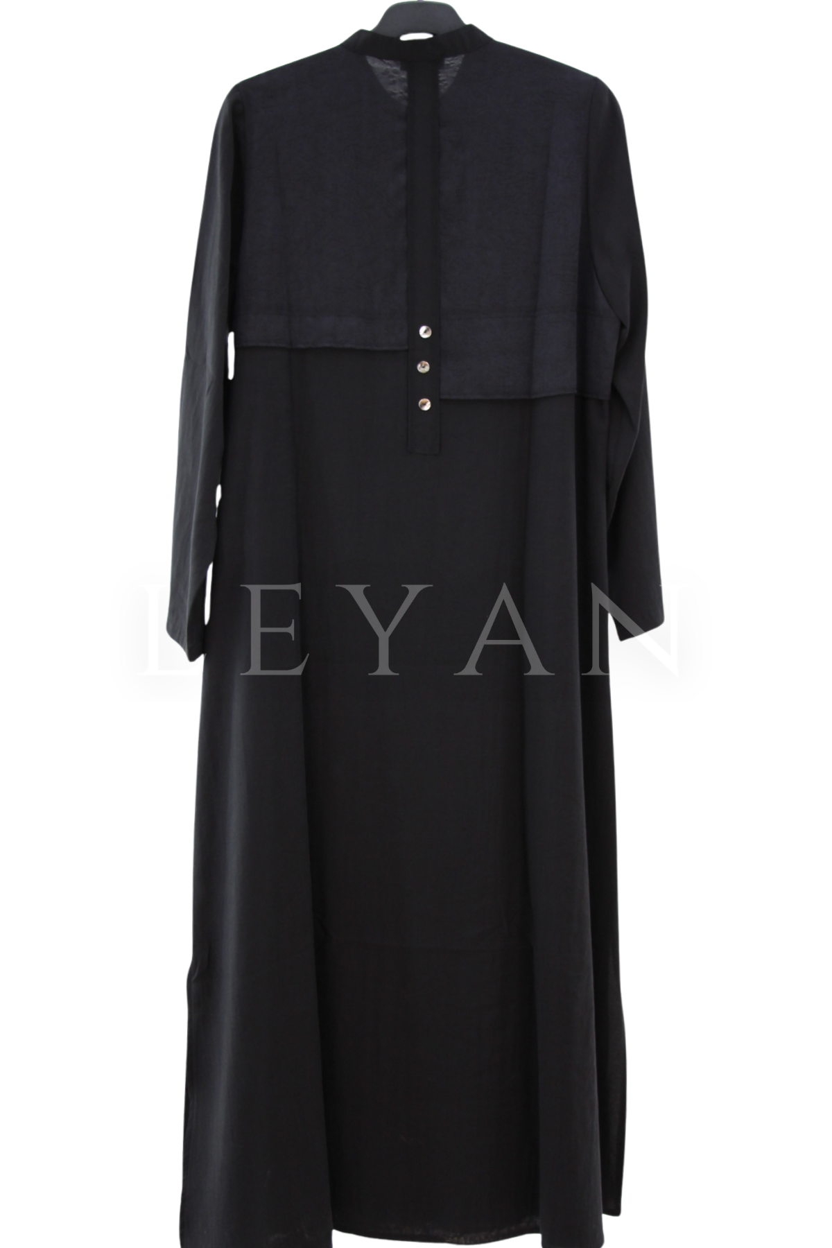 Micca Yakma Desenli Ferace-LYN04649 Siyah
