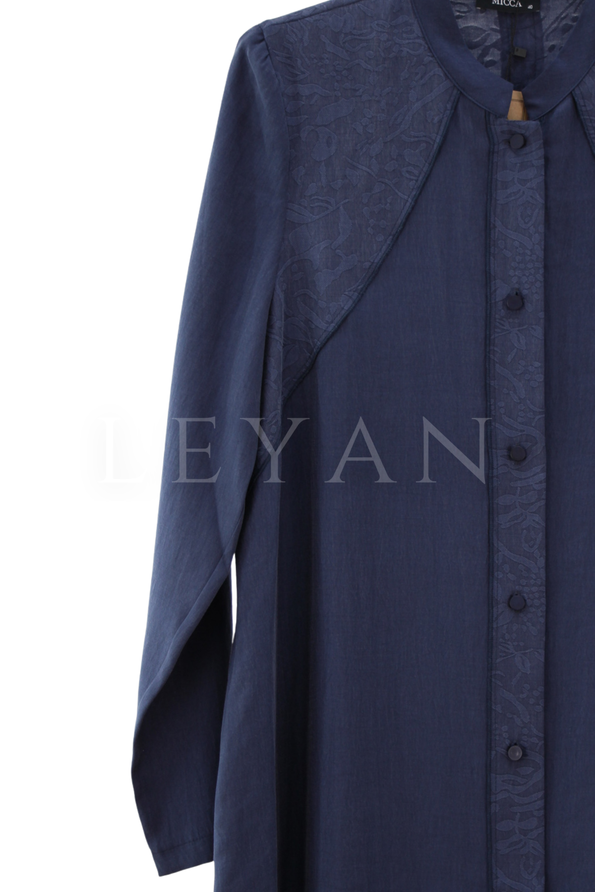 Micca Yakma Desenli Ferace-LYN04649 Lacivert