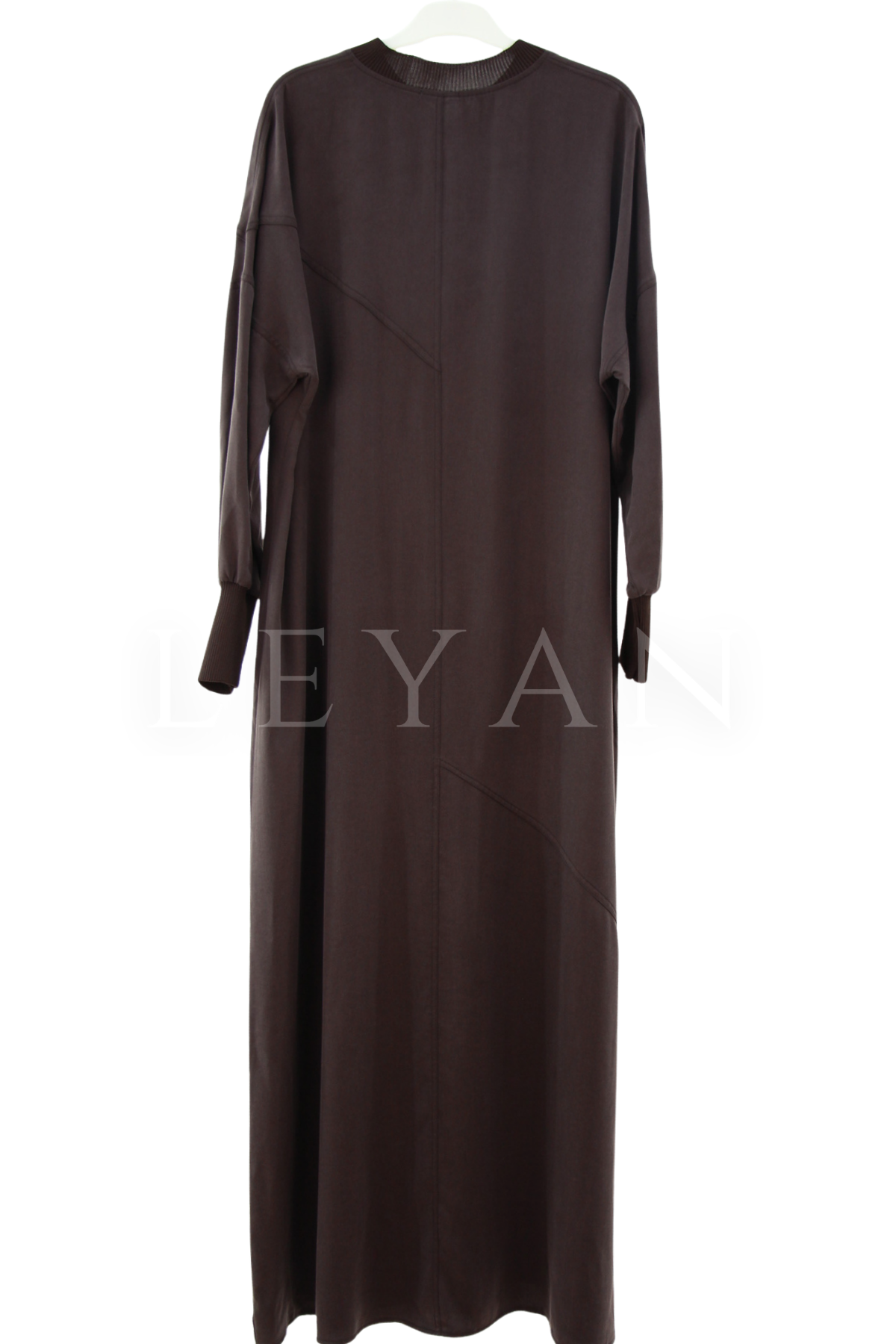 Defrina Boydan Düğmeli Tensel Elbise-LYN04650 Kahve