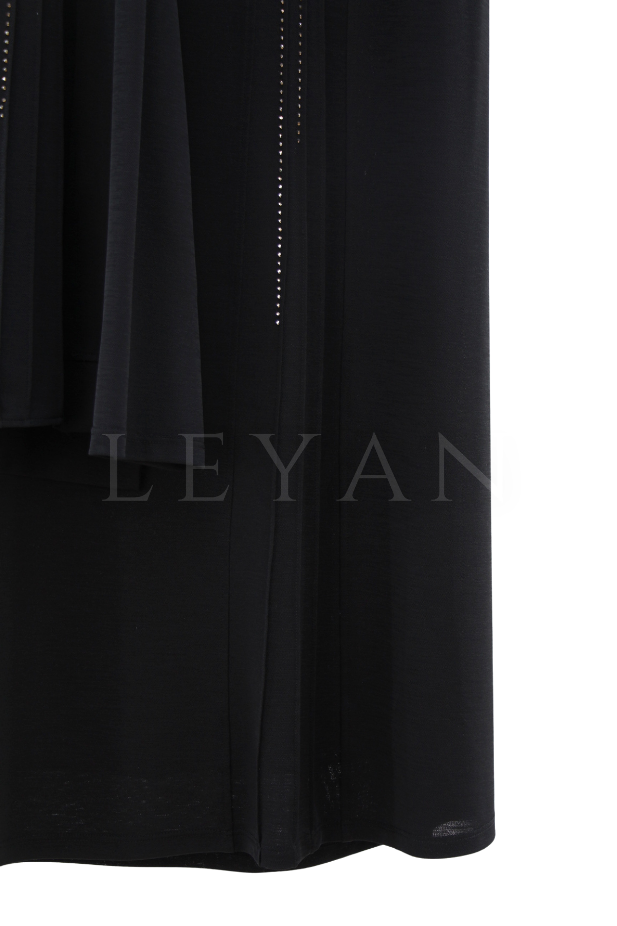 Defrina Taşlı Etekli Takım- LYN04653 Siyah