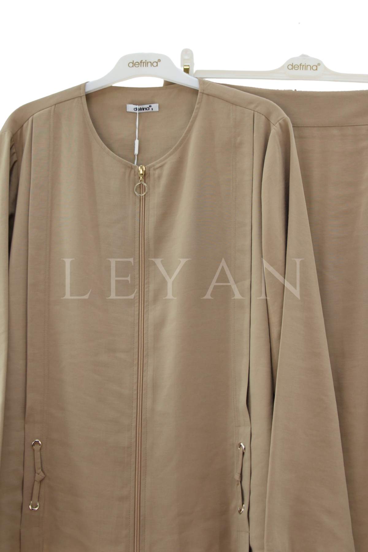 Defrina Fermuarlı Takım- LYN04549 Bej