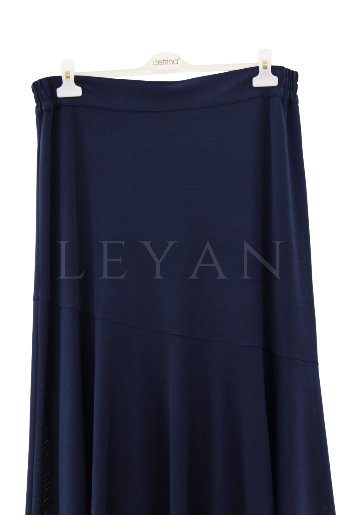Defrina Volanlı Melanjlı Etek- LYN04656 Lacivert