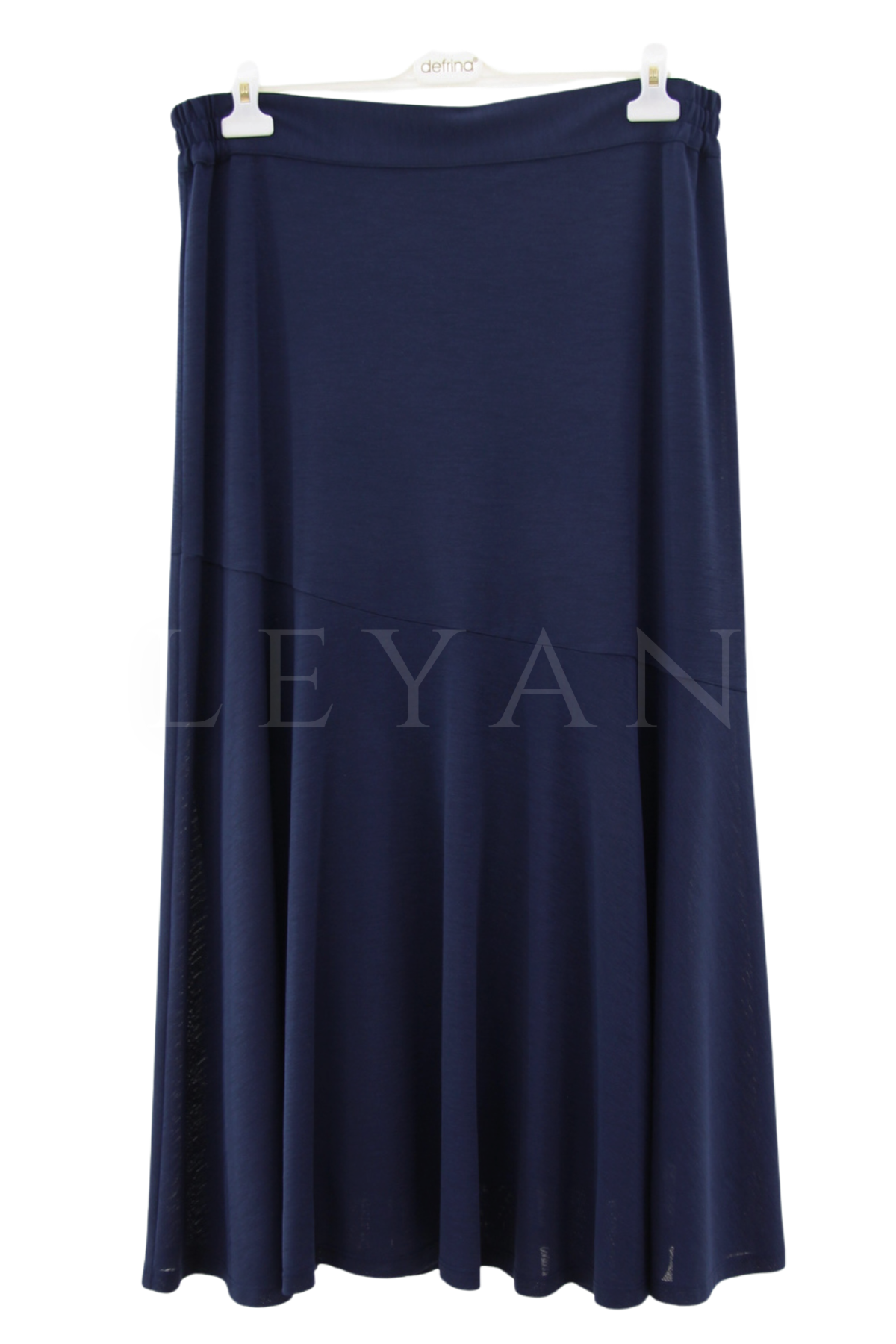 Defrina Volanlı Melanjlı Etek- LYN04656 Lacivert