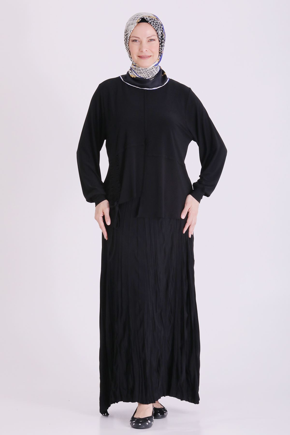 Behrem Sandy Etekli Takım-LYN04662 Siyah