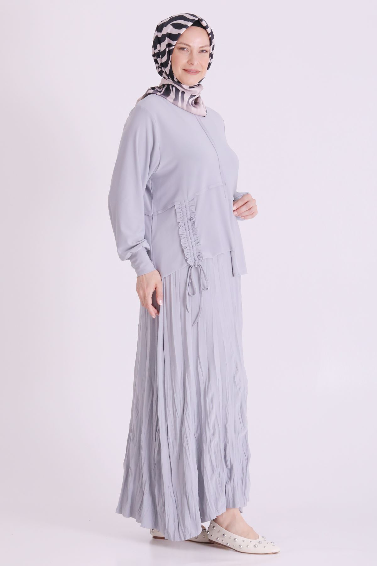 Behrem Sandy Etekli Takım-LYN04662 Gri