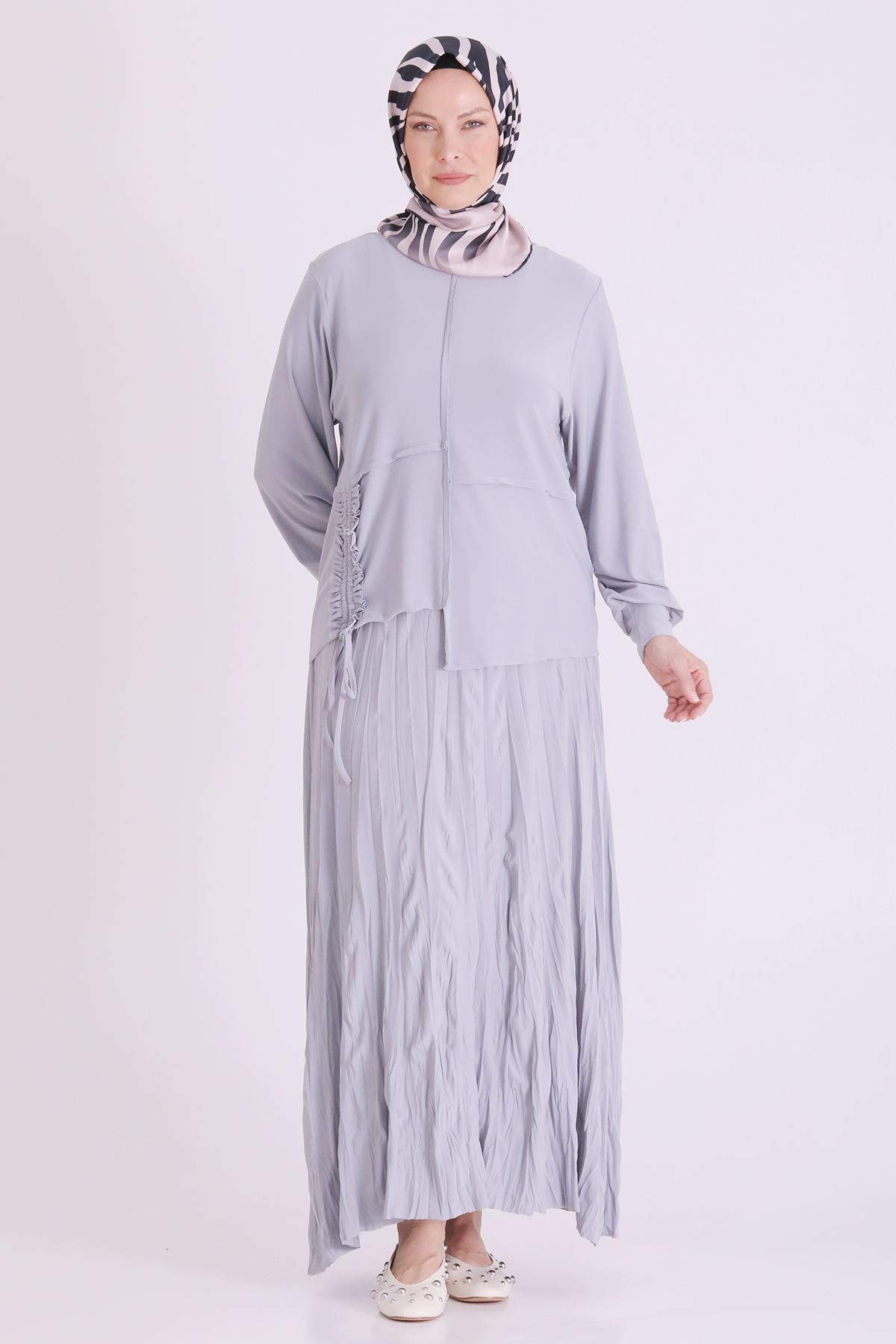 Behrem Sandy Etekli Takım-LYN04662 Gri