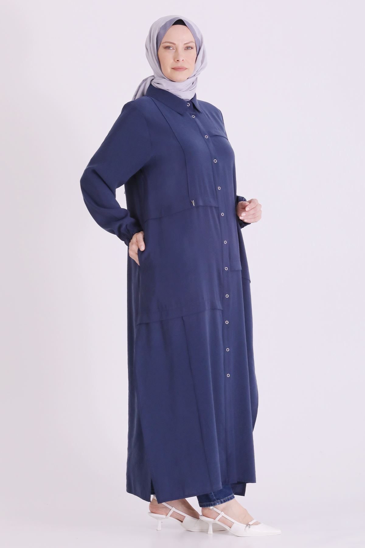 Behrem Çıtçıtlı Kap- LYN04665 Lacivert