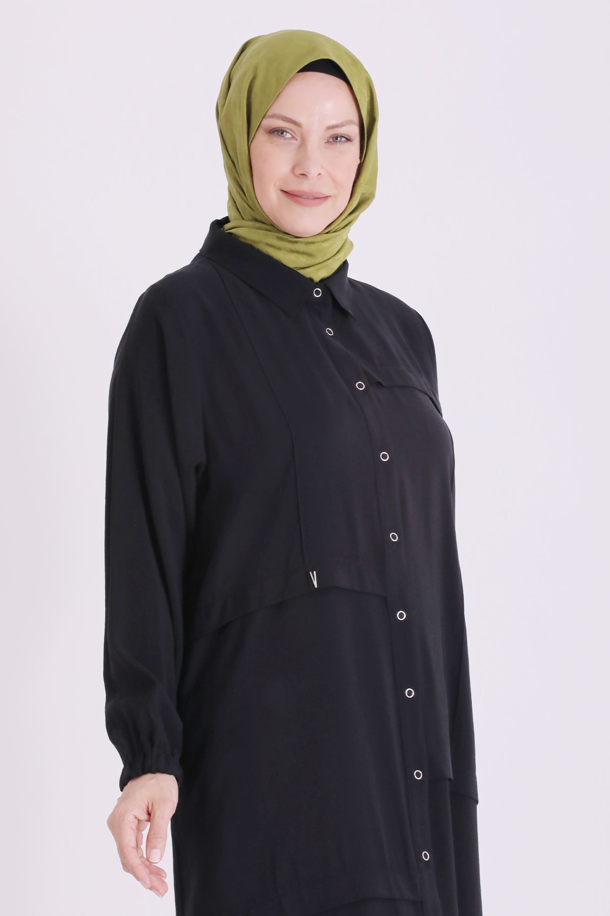 Behrem Çıtçıtlı Kap- LYN04665 Siyah