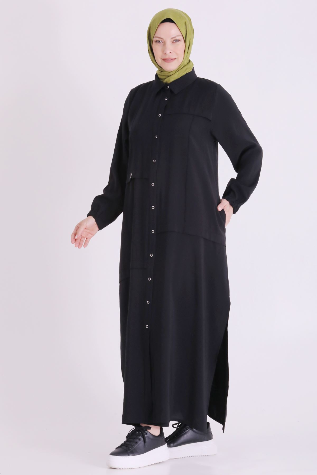 Behrem Çıtçıtlı Kap- LYN04665 Siyah