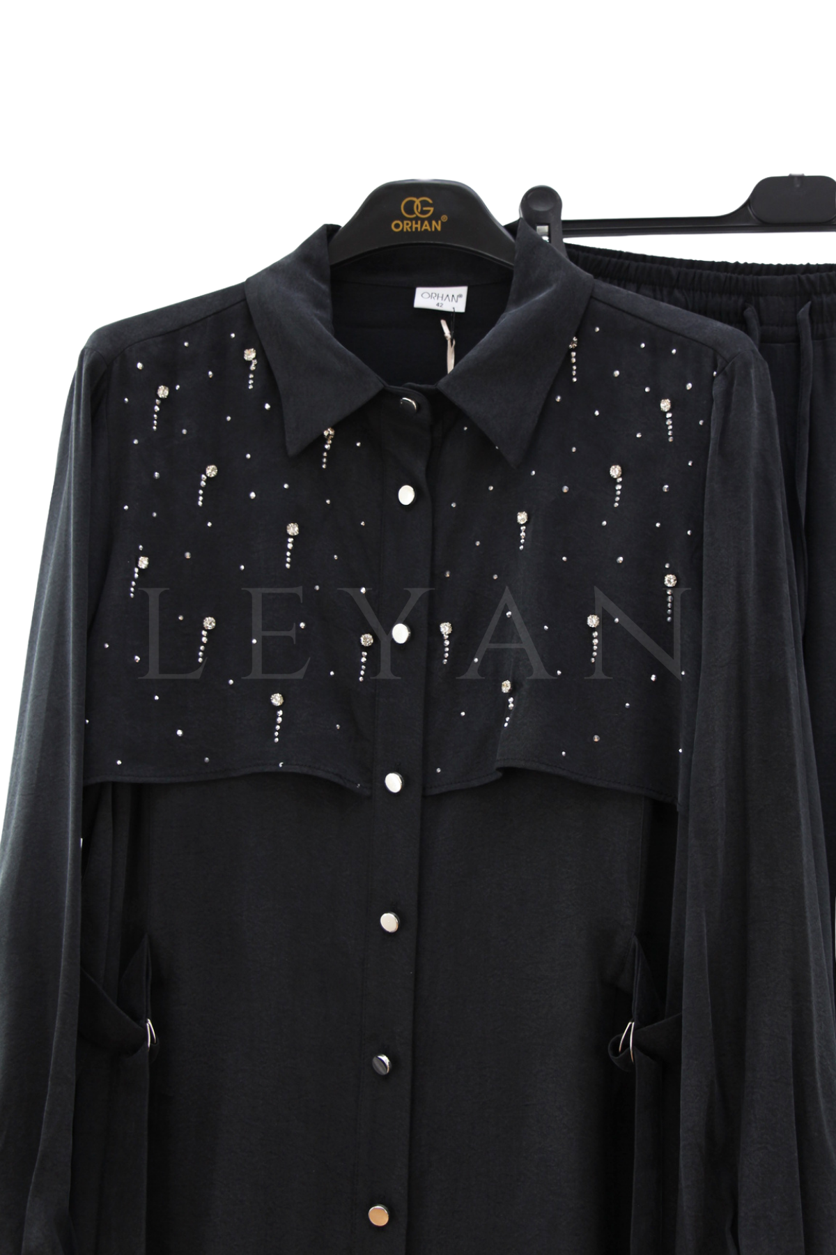 Orhan Store Pantolonlu Takım- LYN04669 Siyah