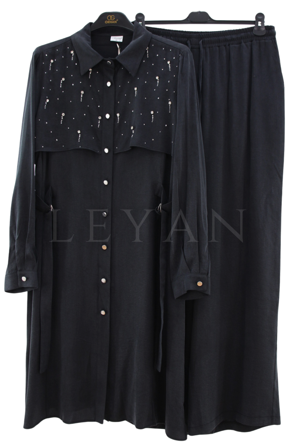 Orhan Store Pantolonlu Takım- LYN04669 Siyah