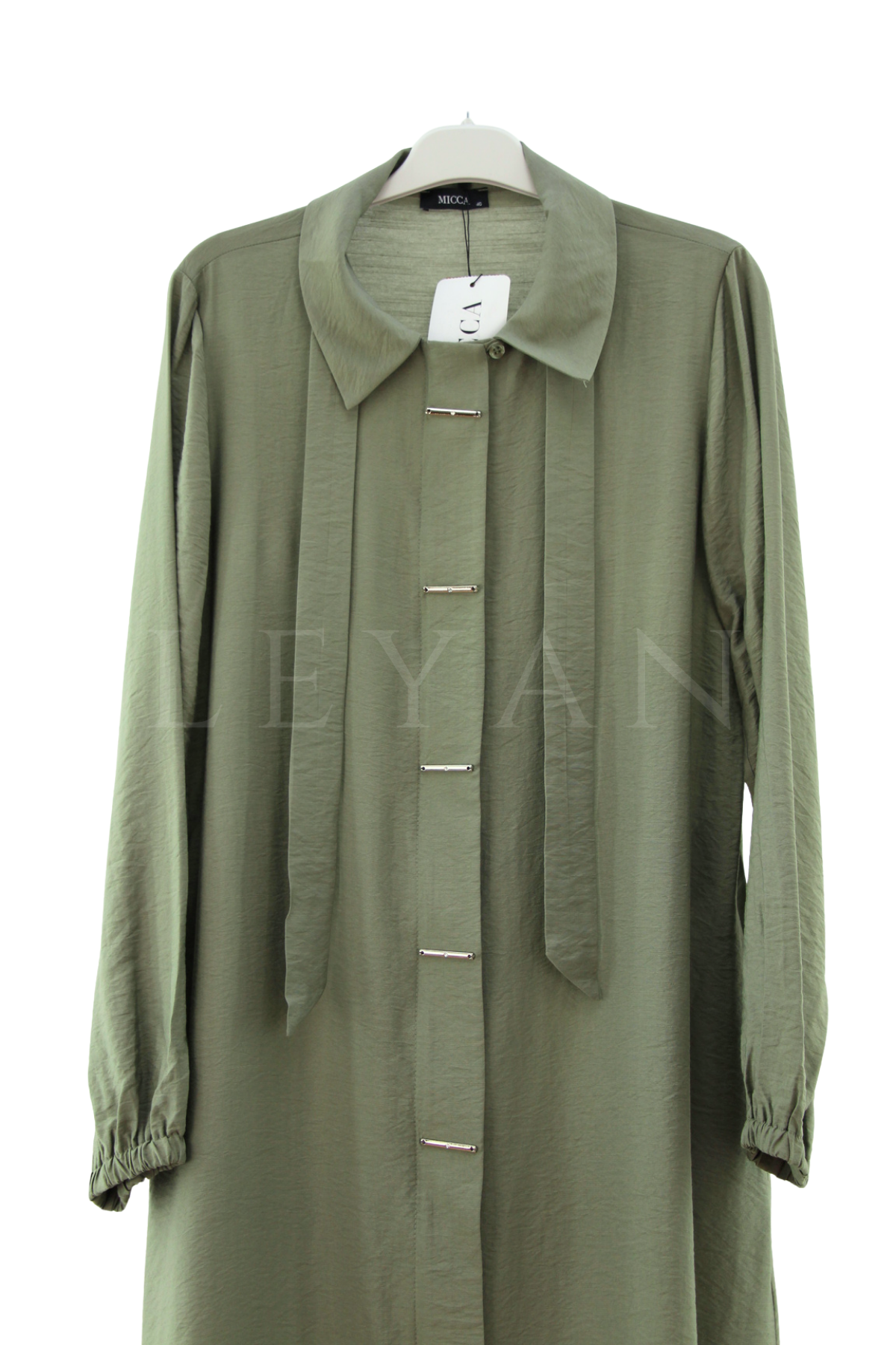Micca Fermuarlı Ferace- LYN04671 Haki