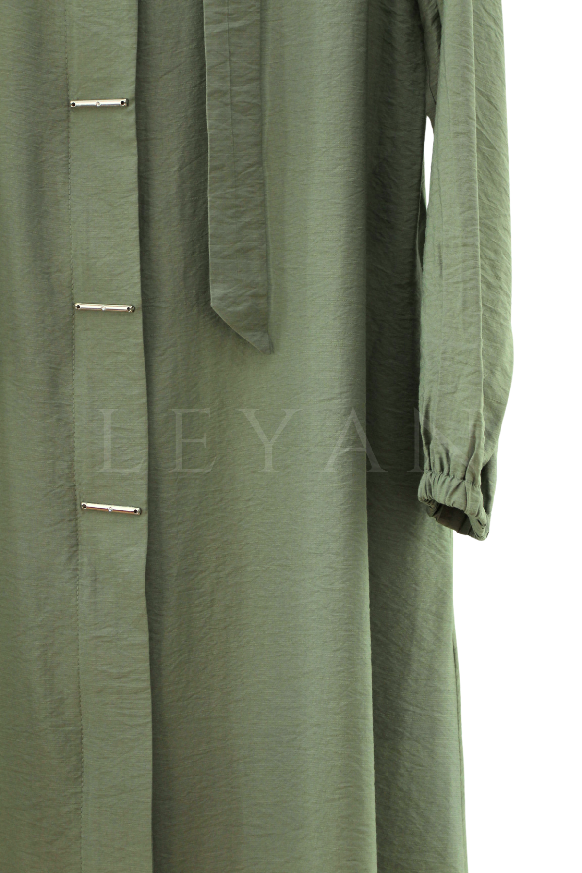 Micca Fermuarlı Ferace- LYN04671 Haki