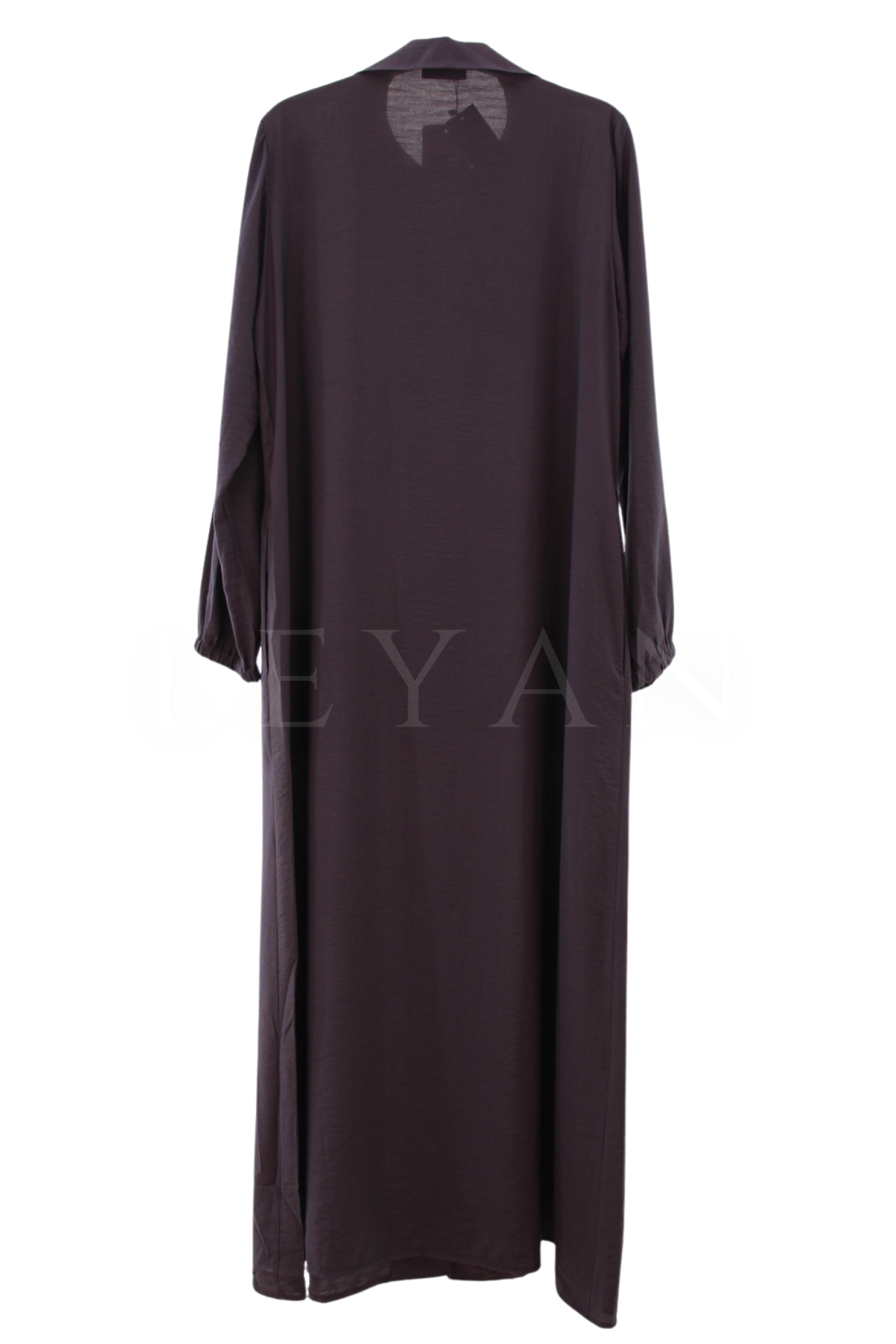 Micca Fermuarlı Ferace- LYN04671 Kahve