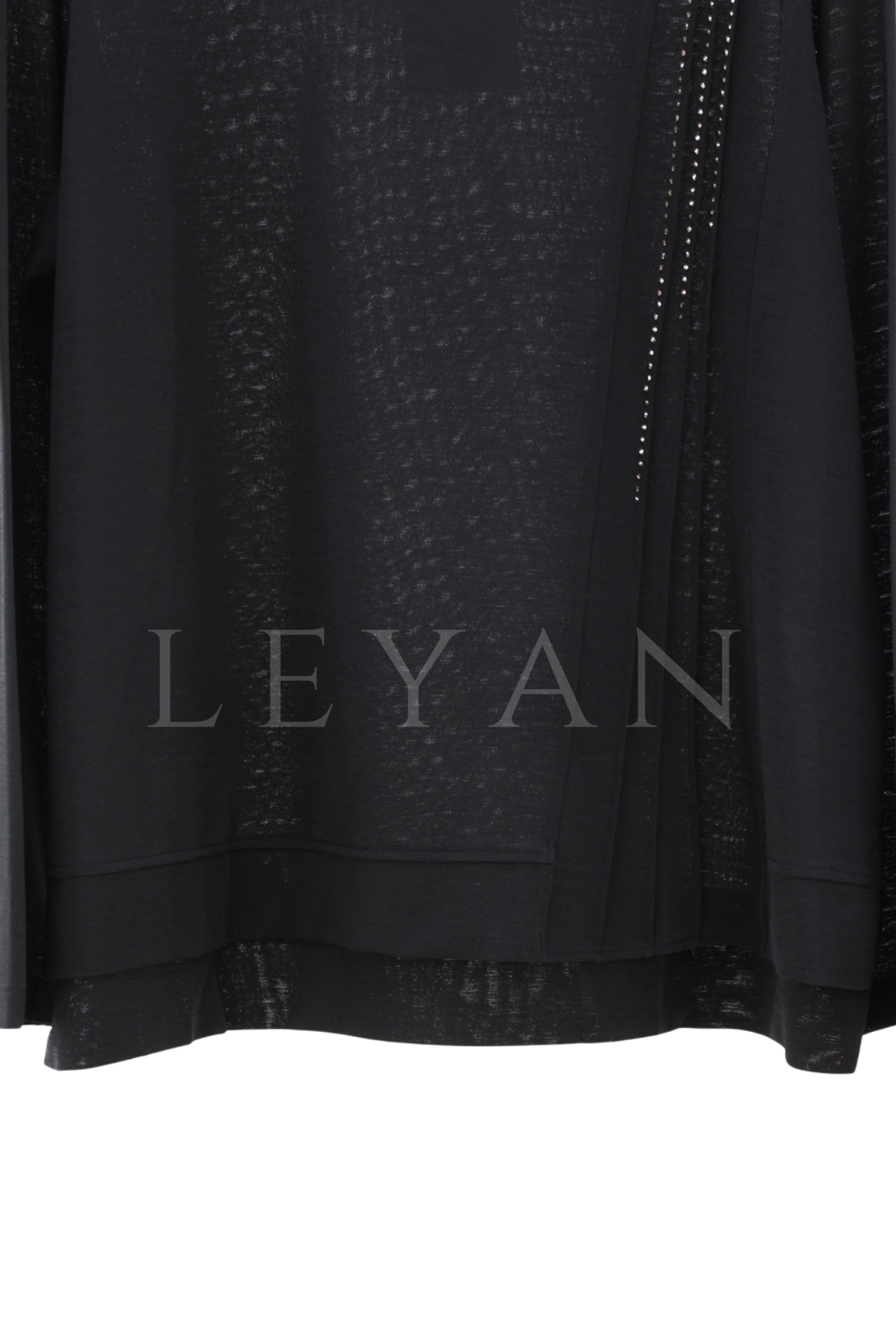 Defrina Taşlı Bluz-LYN04675 Siyah