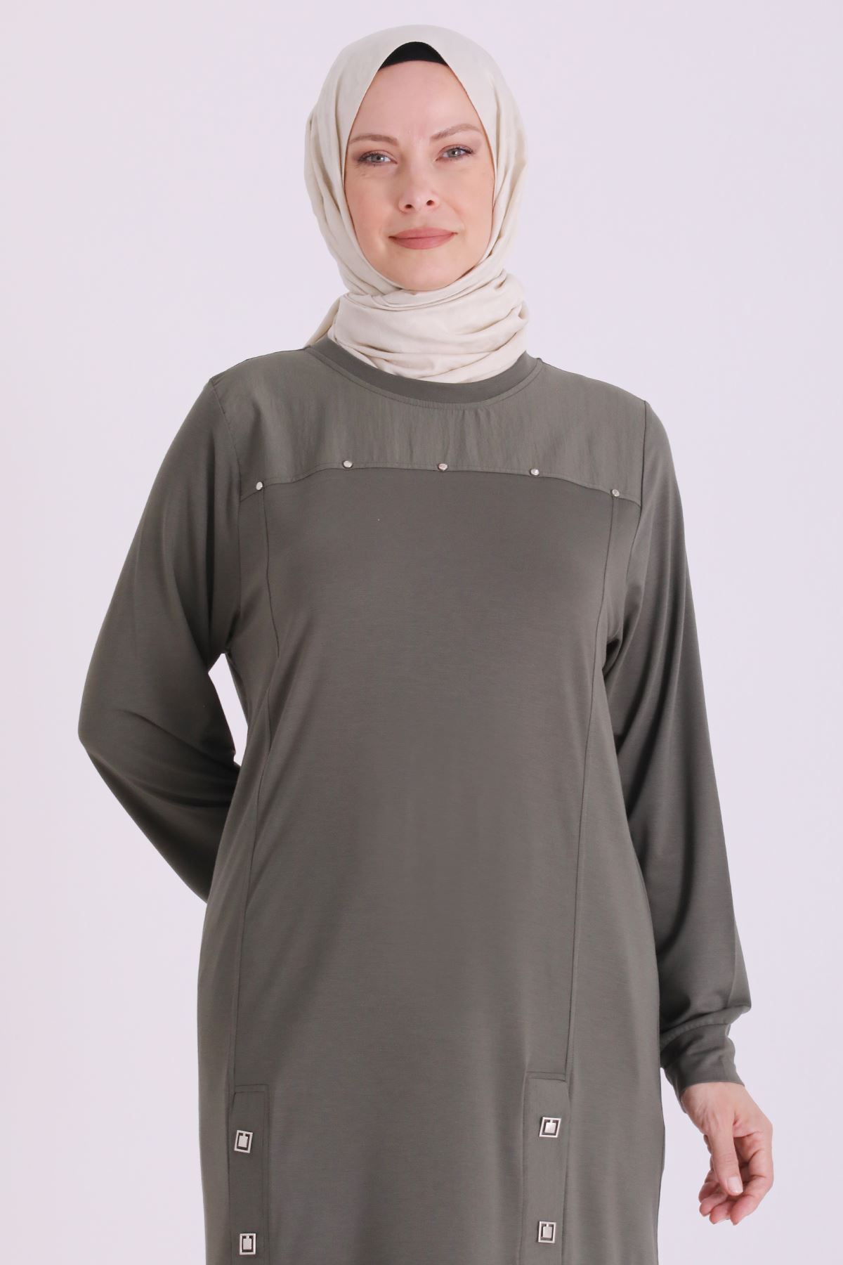 Behrem Çıtçıt Detaylı Takım-LYN04676 Yeşil