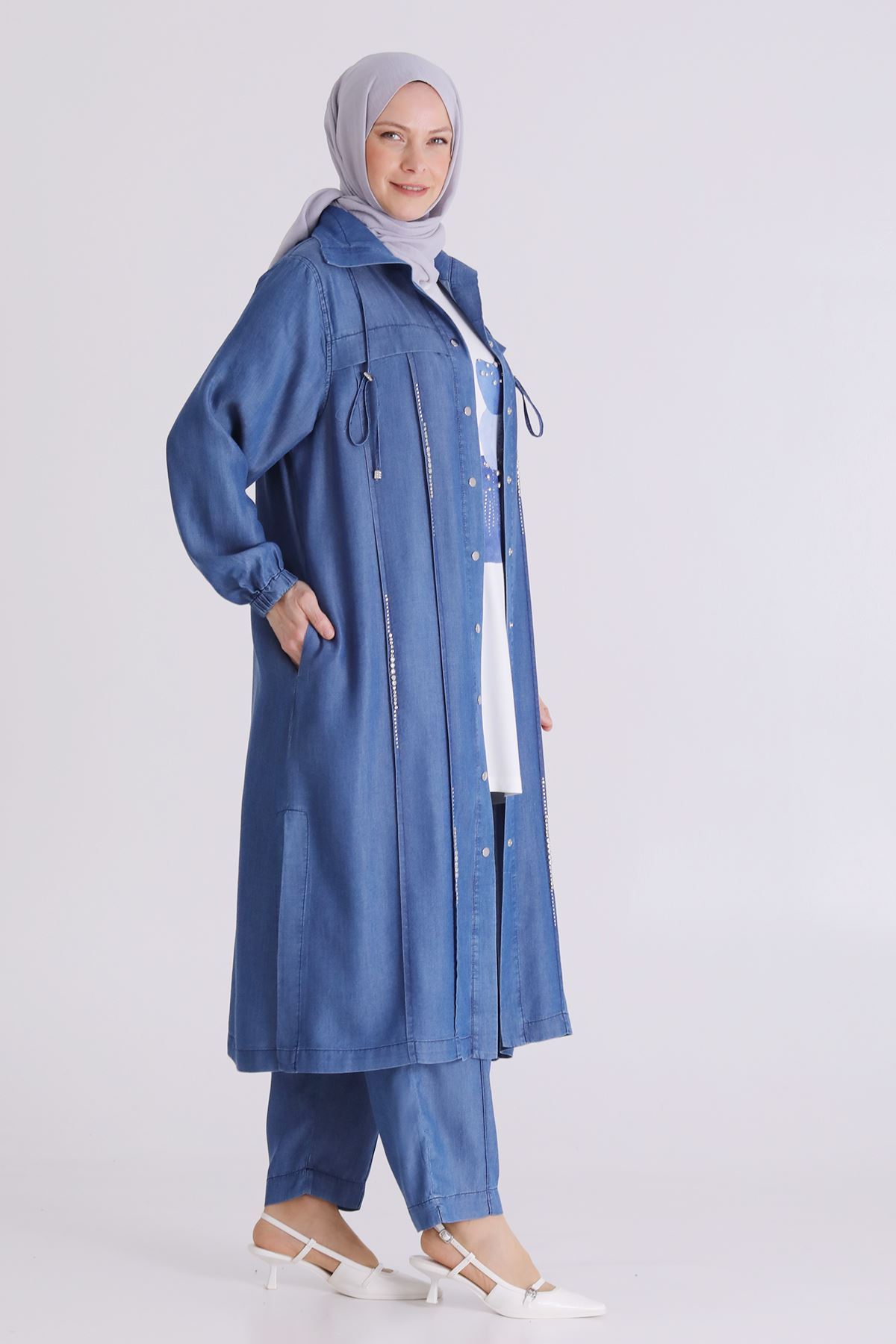 Behrem Tensel Üçlü Takım-LYN04677 Koyu Mavi